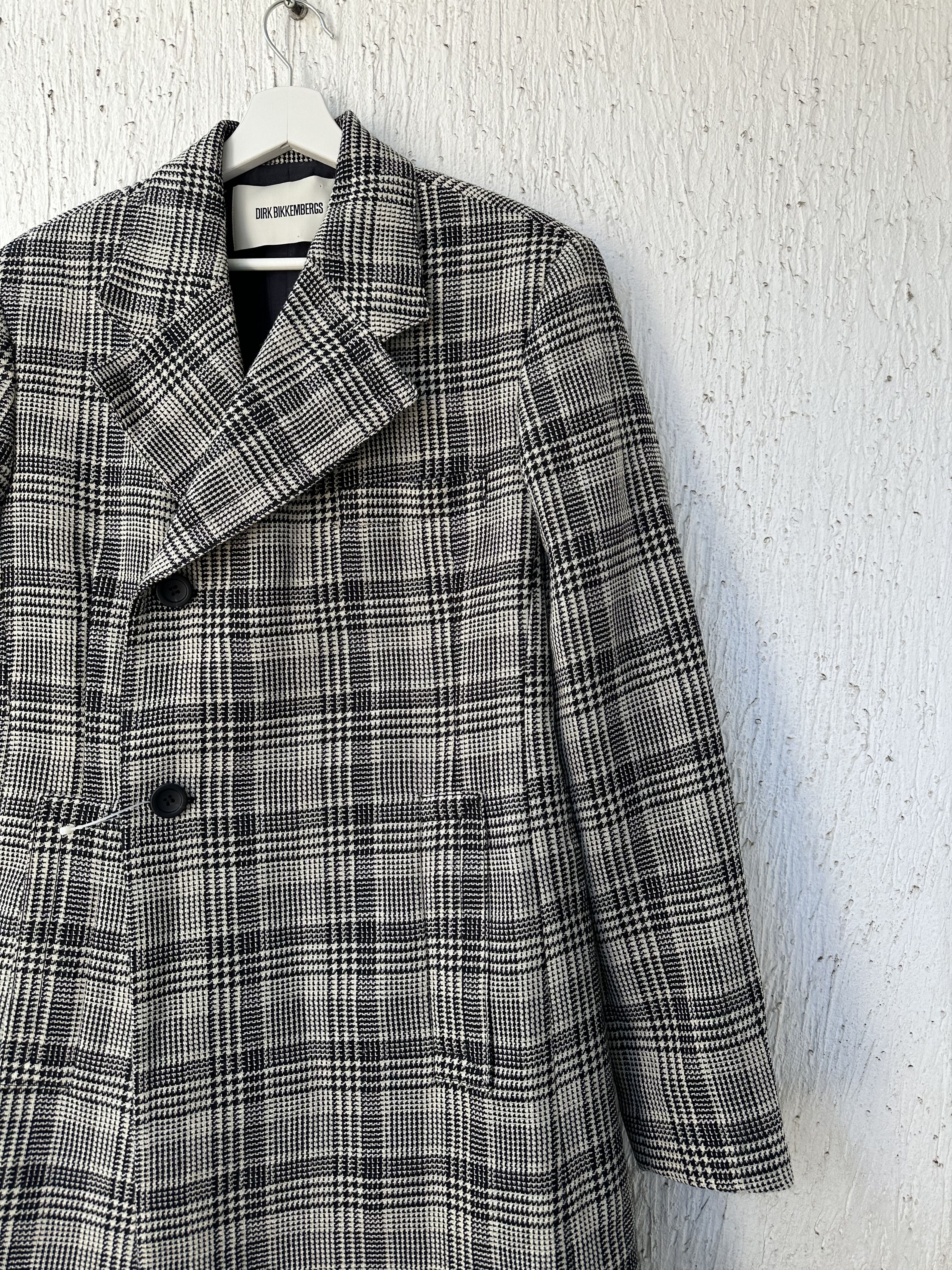 Dirk Bikkembergs BNWOT FW17 runway plaid coat Size US M / EU 48-50 / 2 - 4 Thumbnail