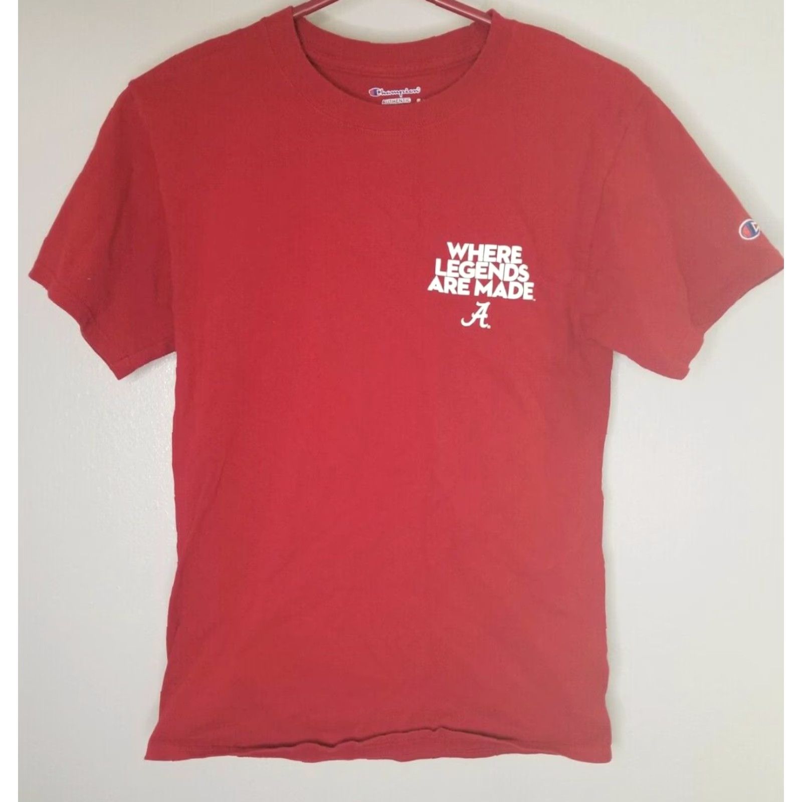 Champion Championship Champion Alabama Crimson Tide Red T Shirt Mens S Where Legends Are Made Logo Size US S / EU 44-46 / 1 - 3 Thumbnail
