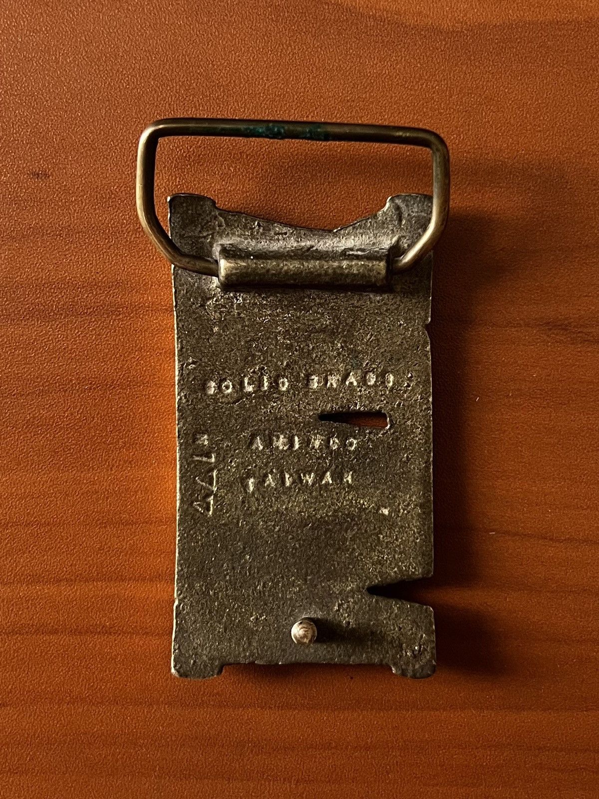 Other 80s Taiwan Made Solid Brass MARK Name Lettering Belt Buckle Size ONE SIZE - 3 Thumbnail