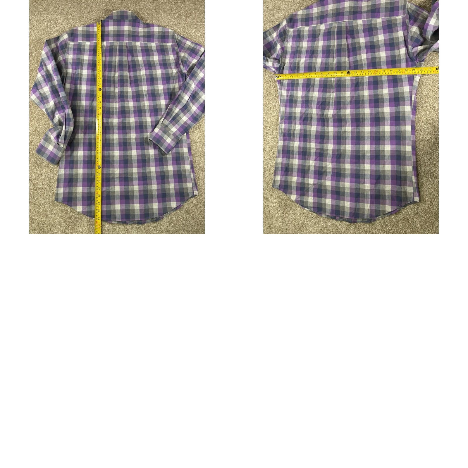 Peter Millar Peter Millar Purple Plaid Long Sleeve Button-Down Shirt Cotton • Men’s M Size US M / EU 48-50 / 2 - 8 Thumbnail