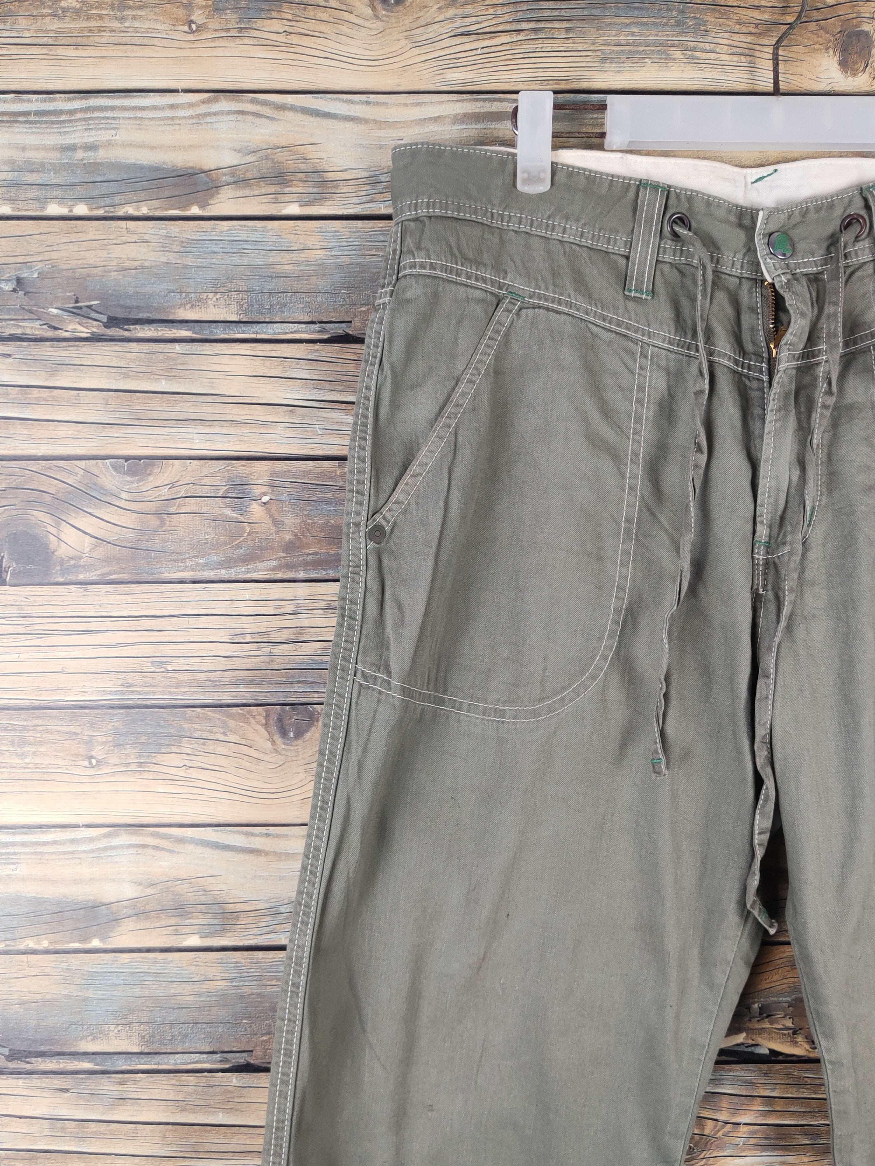 Edwin DL Edwin Green Multipocket Tactical Cargo Pants #817 Size US 35 - 3 Thumbnail