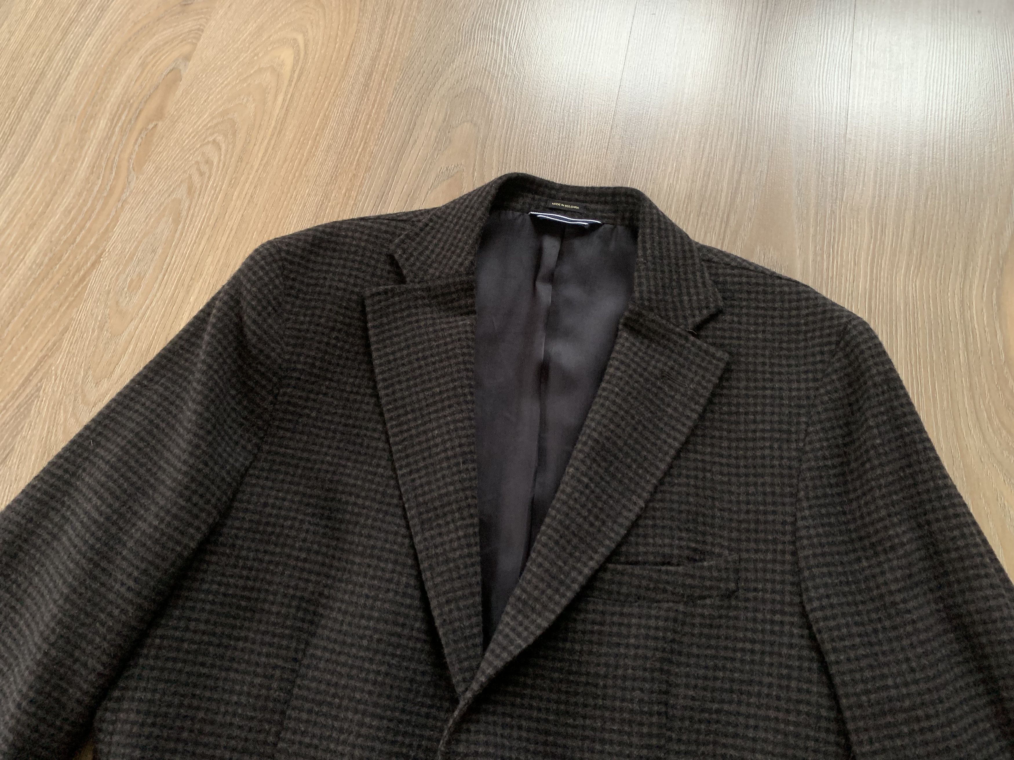 Massimo Dutti Massimo Dutti Brown Houndstooth Wool Blazer Size 50S - 5 Thumbnail