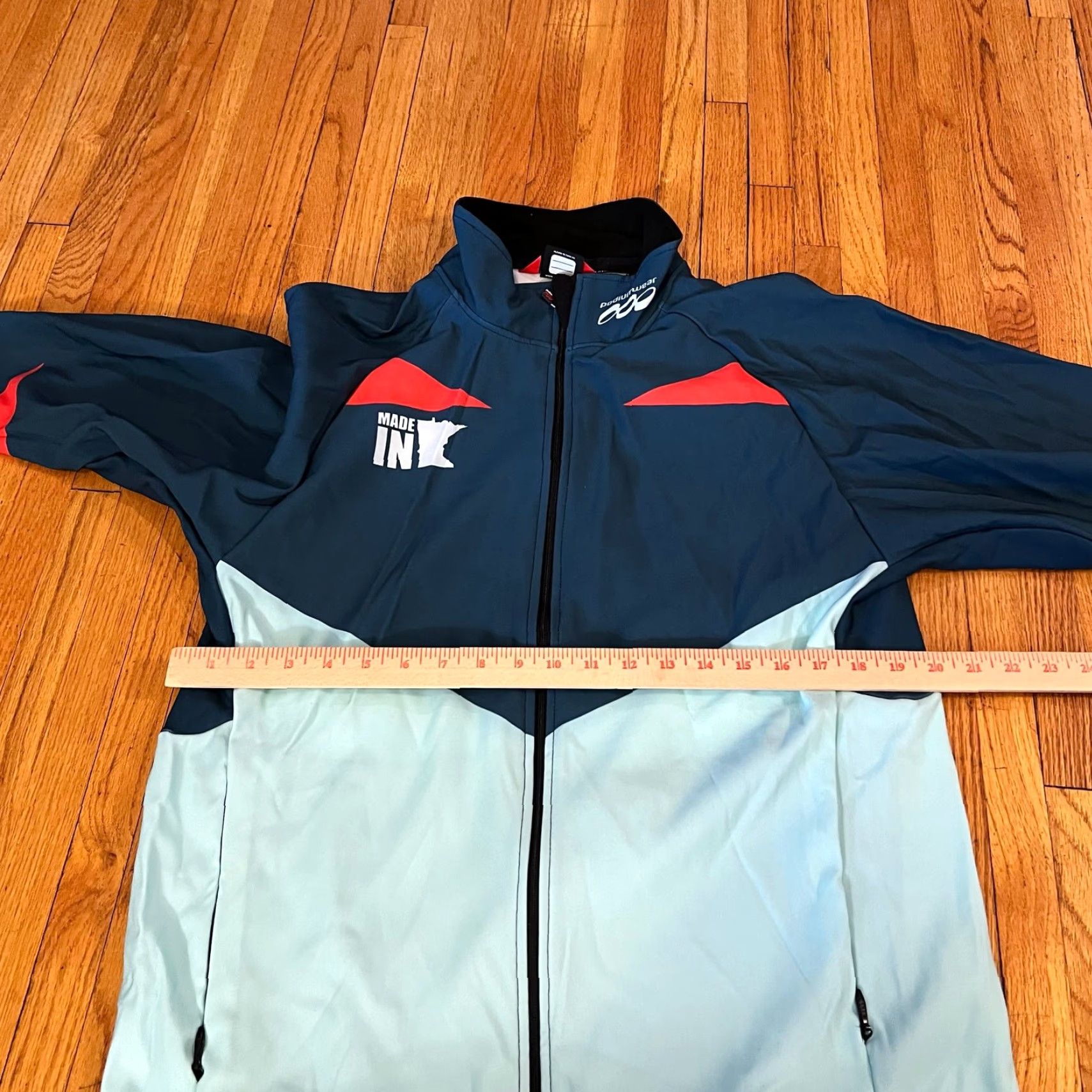 Vintage Podium Wear Jacket Track Jacket Adult XL Zip Performance Green Gray Running Coat Size XL / US 12-14 / IT 48-50 - 4 Thumbnail