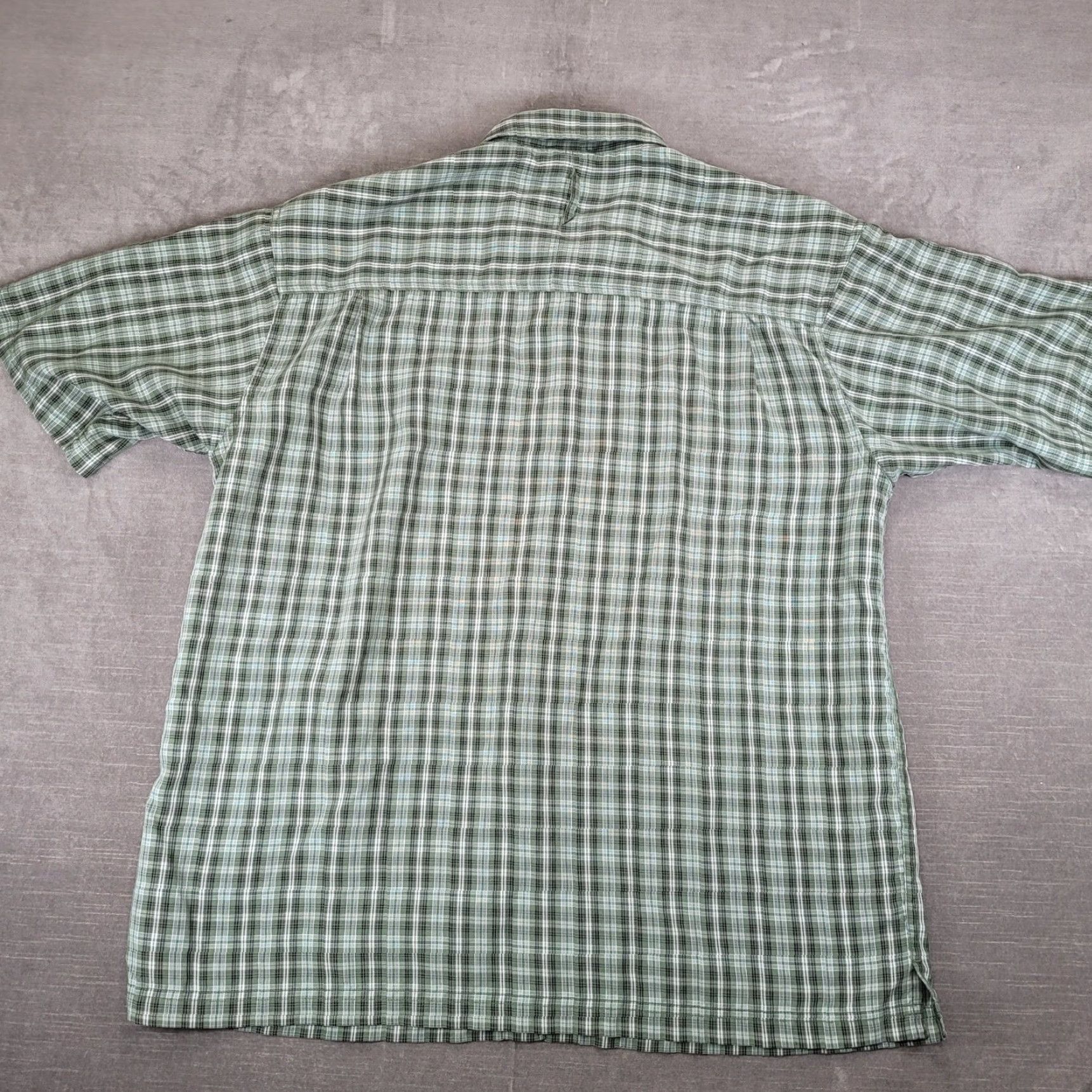 The North Face The North Face Mens XL Green Plaid Short Sleeve Button Up Hiking Shirt Modal Size US XL / EU 56 / 4 - 5 Thumbnail