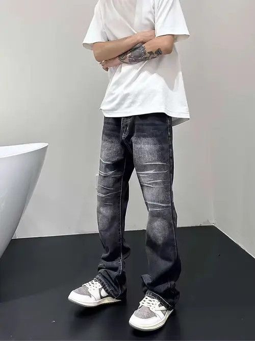 Japanese Brand Vintage Street Skateboarding Washed Faded Black Jeans Size US 28 / EU 44 - 6 Thumbnail