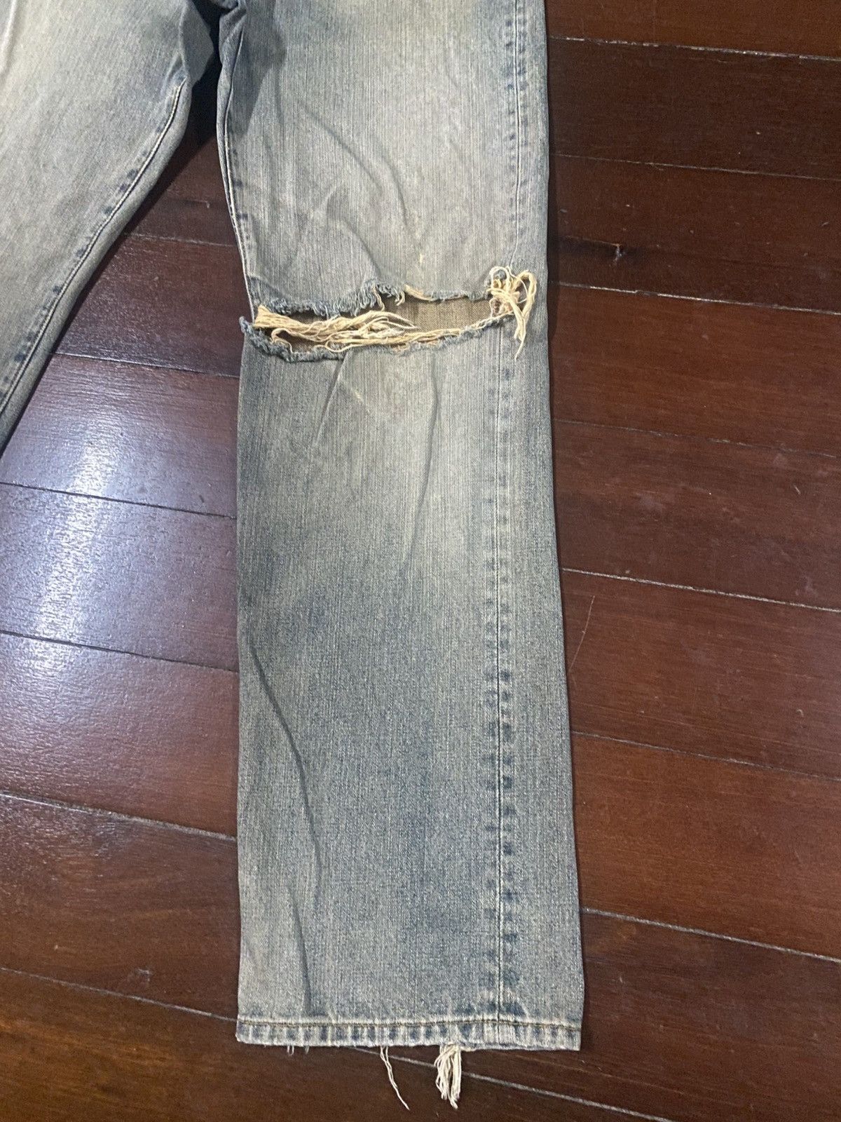 Wrangler VINTAGE WRANGLER DISTRESSED FADED JEANS PANTS selvedge rusty Size US 33 - 4 Thumbnail