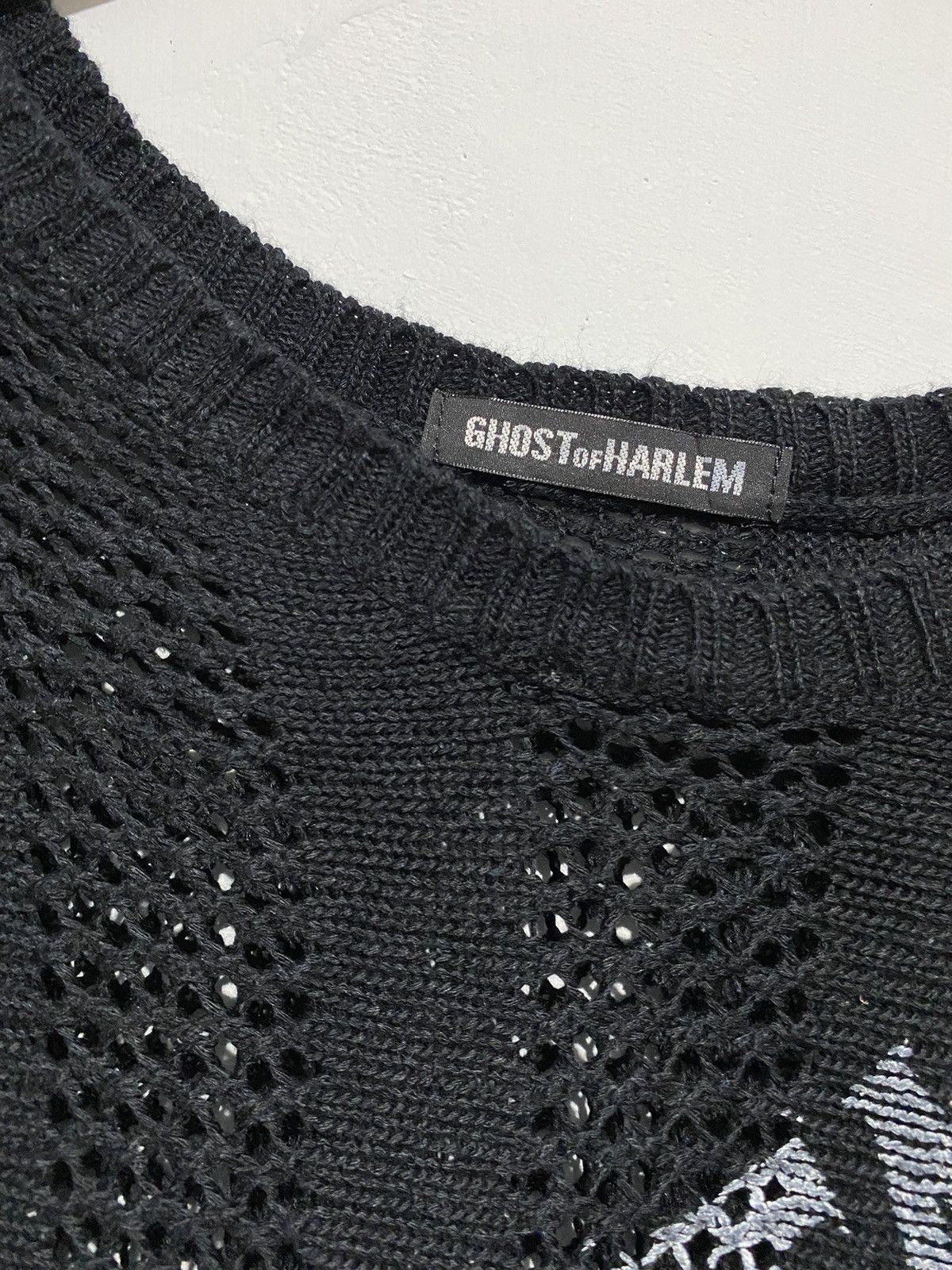 If Six Was Nine × Vintage × Yasuyuki Ishii Vintage Ghost Of Harlem skull poem fishnet knit lgb style Size US L / EU 52-54 / 3 - 8 Thumbnail
