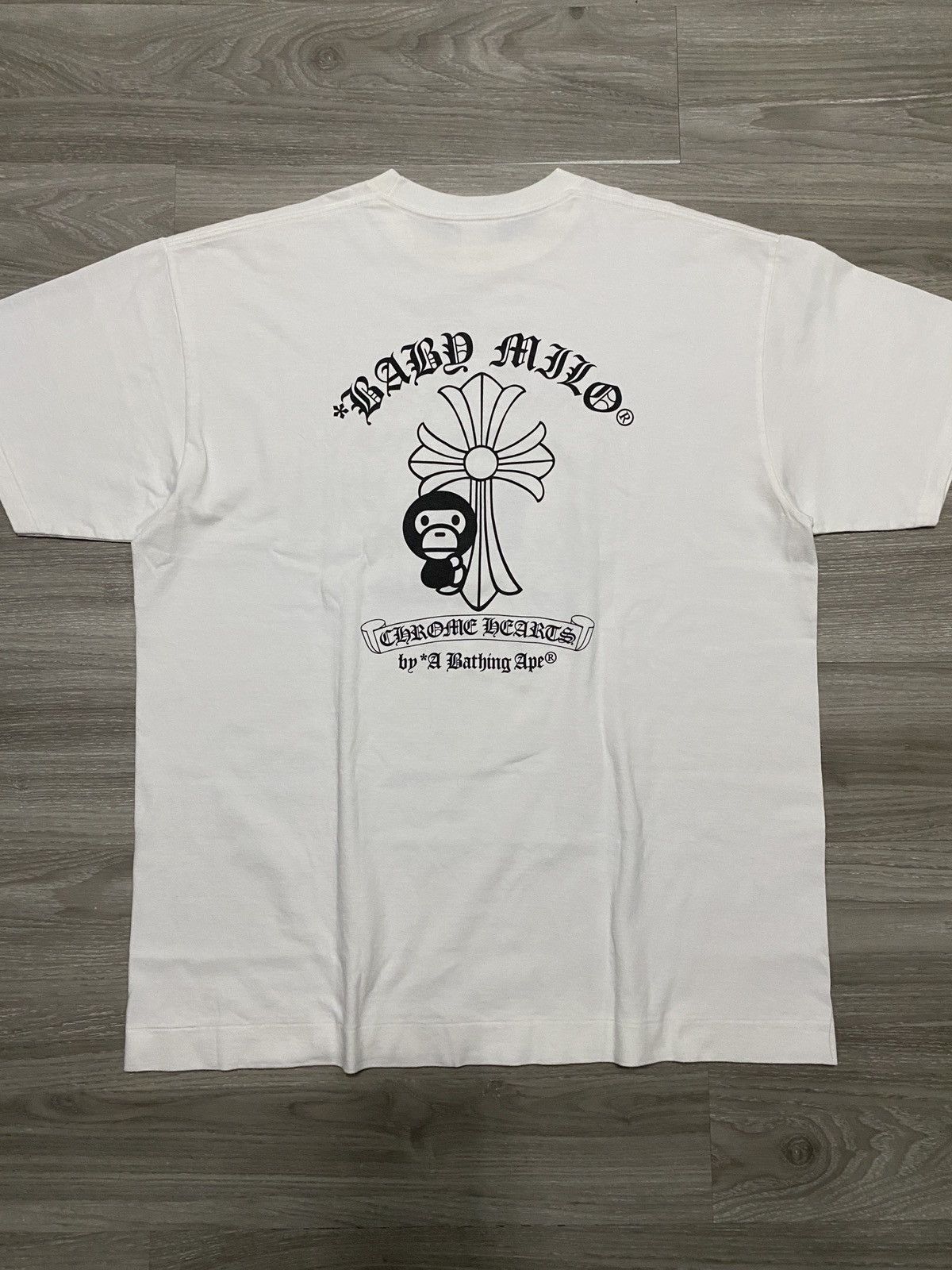 Bape × Chrome Hearts DEADSTOCK - LIMITED RELEASE Bape x Chrome Hearts Cross Tee Size US XL / EU 56 / 4 - 3 Thumbnail