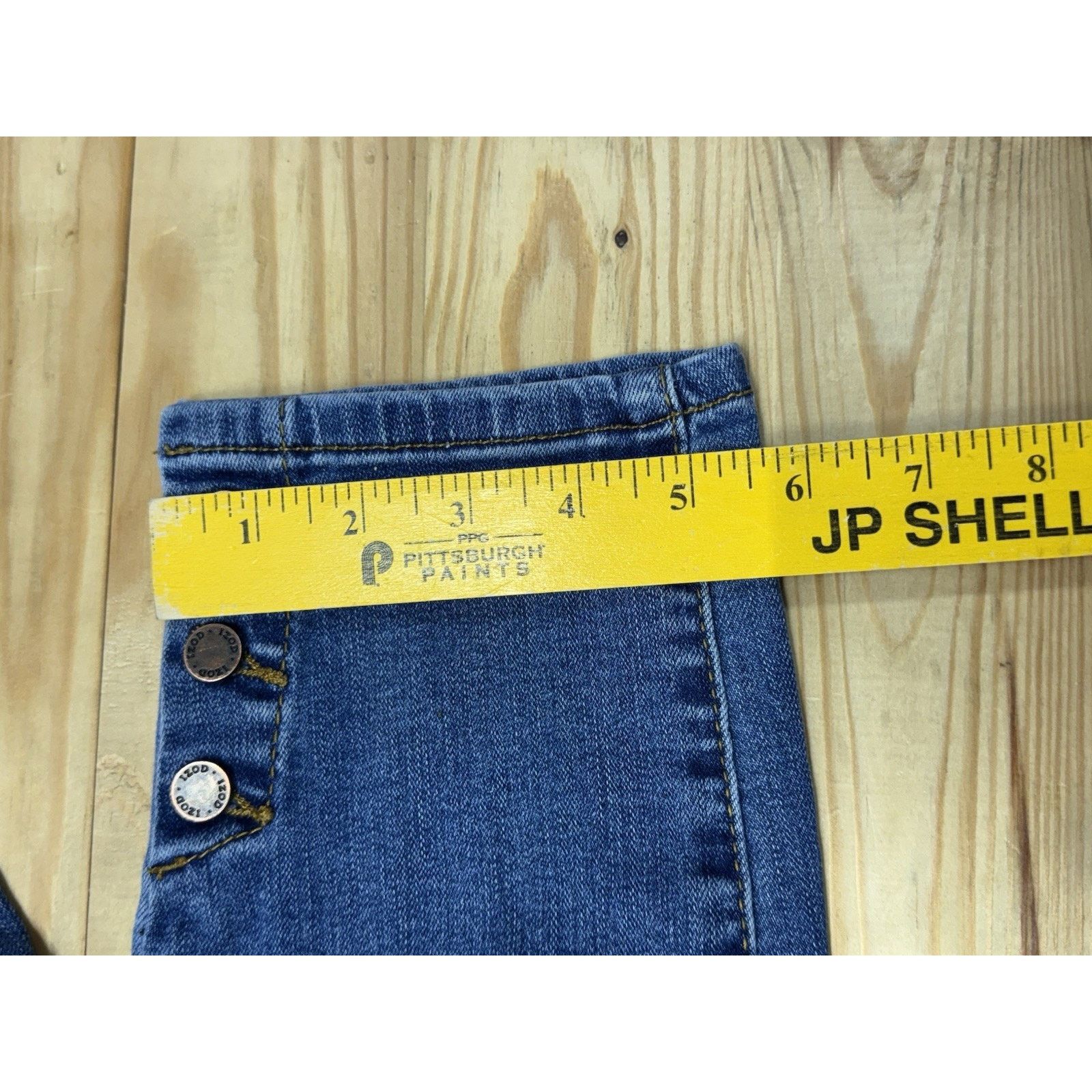 Izod Izod Pants Womens 10 Blue Denim Jeans Straight Stretch Size 32" / US 10 / IT 46 - 10 Thumbnail