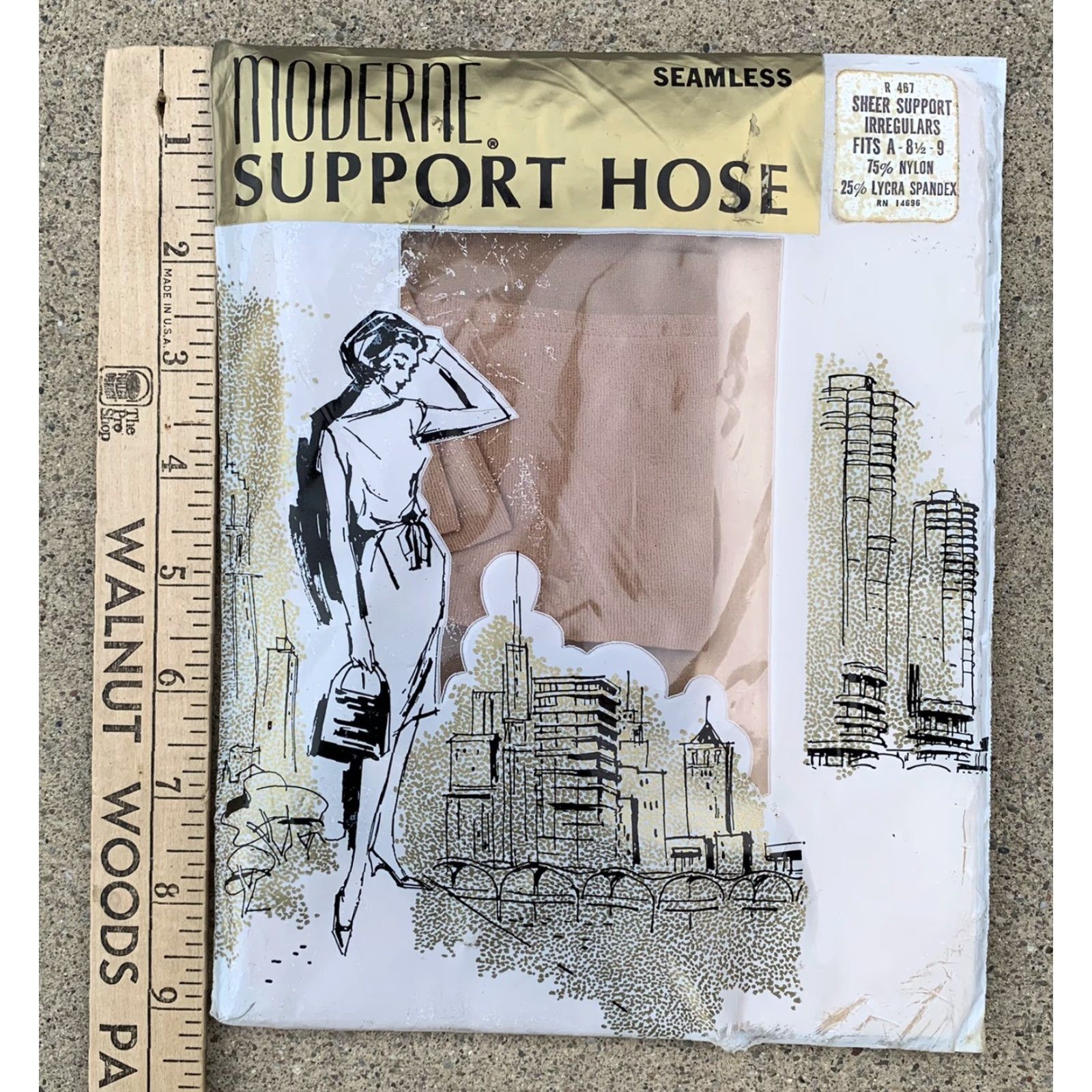 Vintage VINTAGE Bear Brand Hosiery Co seamless Moderne support hose sheer support nylons Size ONE SIZE - 4 Thumbnail