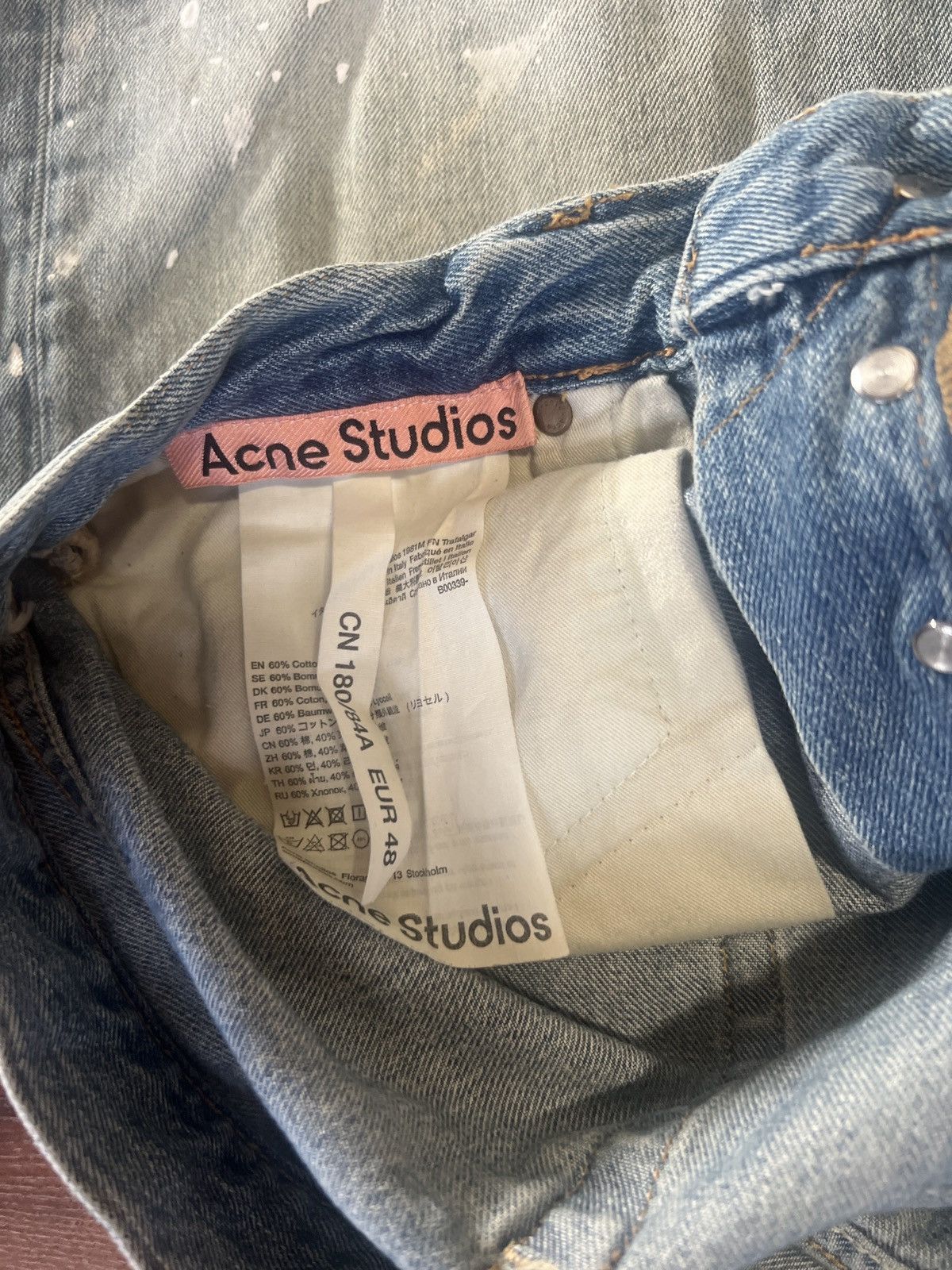 Acne Studios Acne Studios 1981m Paint Splatter Denim Size US 32 / EU 48 - 8 Thumbnail
