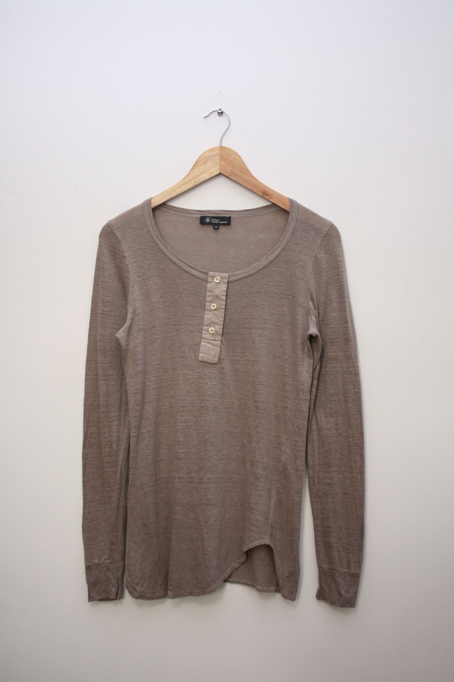 Isabel Marant Isabel Marant Linen Beige Longsleeve Top S Made In France Size S / US 4 / IT 40 - 2 Thumbnail