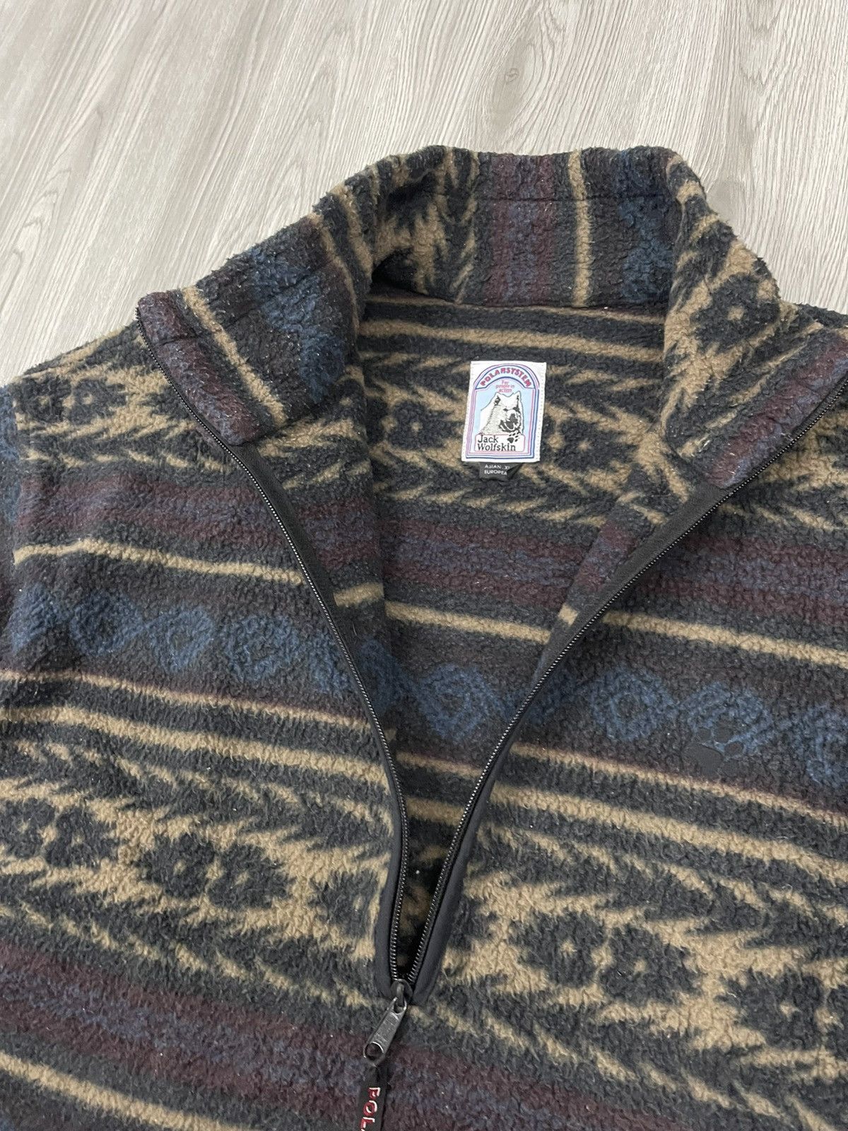 Jack Wolfskin Vintage Jack Wolfskins half zipper fleece printed pullover Size US L / EU 52-54 / 3 - 6 Thumbnail
