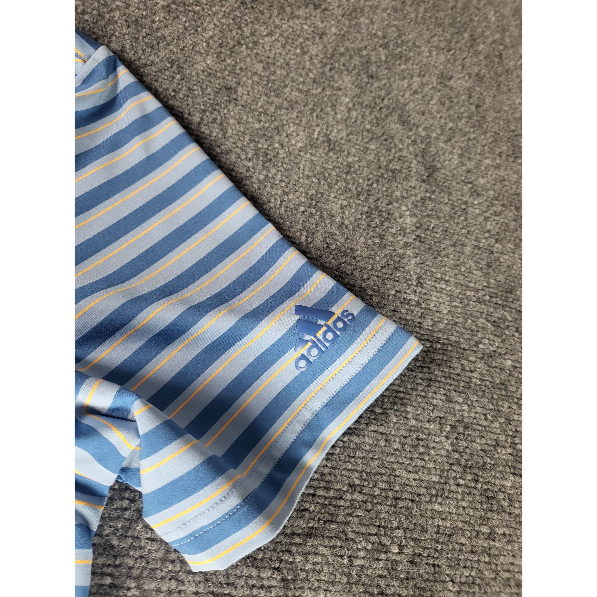Adidas Adidas Golf Polo Men Sz L Striped Sudden Valley Casual Athle Size US L / EU 52-54 / 3 - 9 Thumbnail