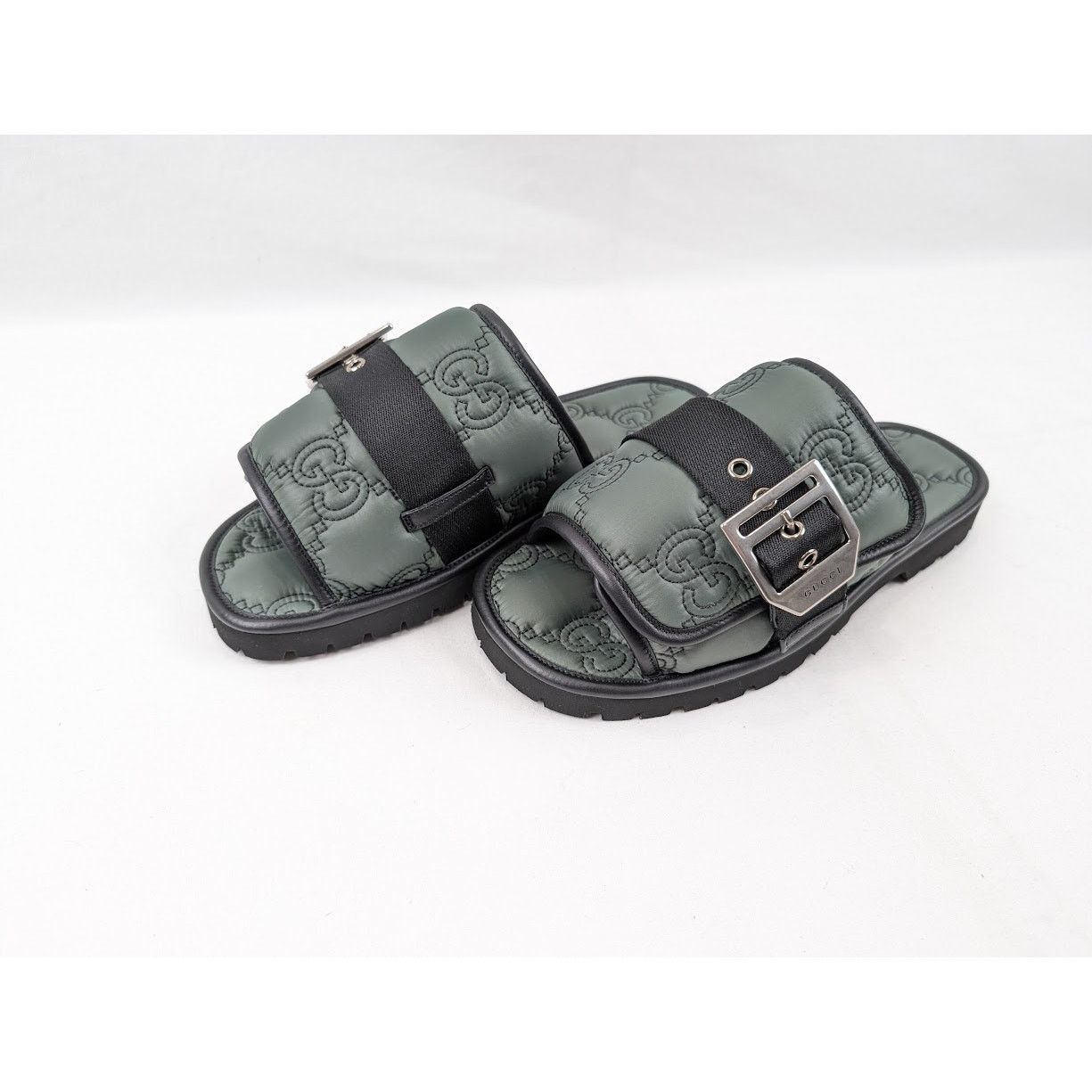 Gucci o1rshd1 Nylon Twenty Slippers in Urban Chic/Black Size US 8.5 / EU 41-42 - 16 Thumbnail