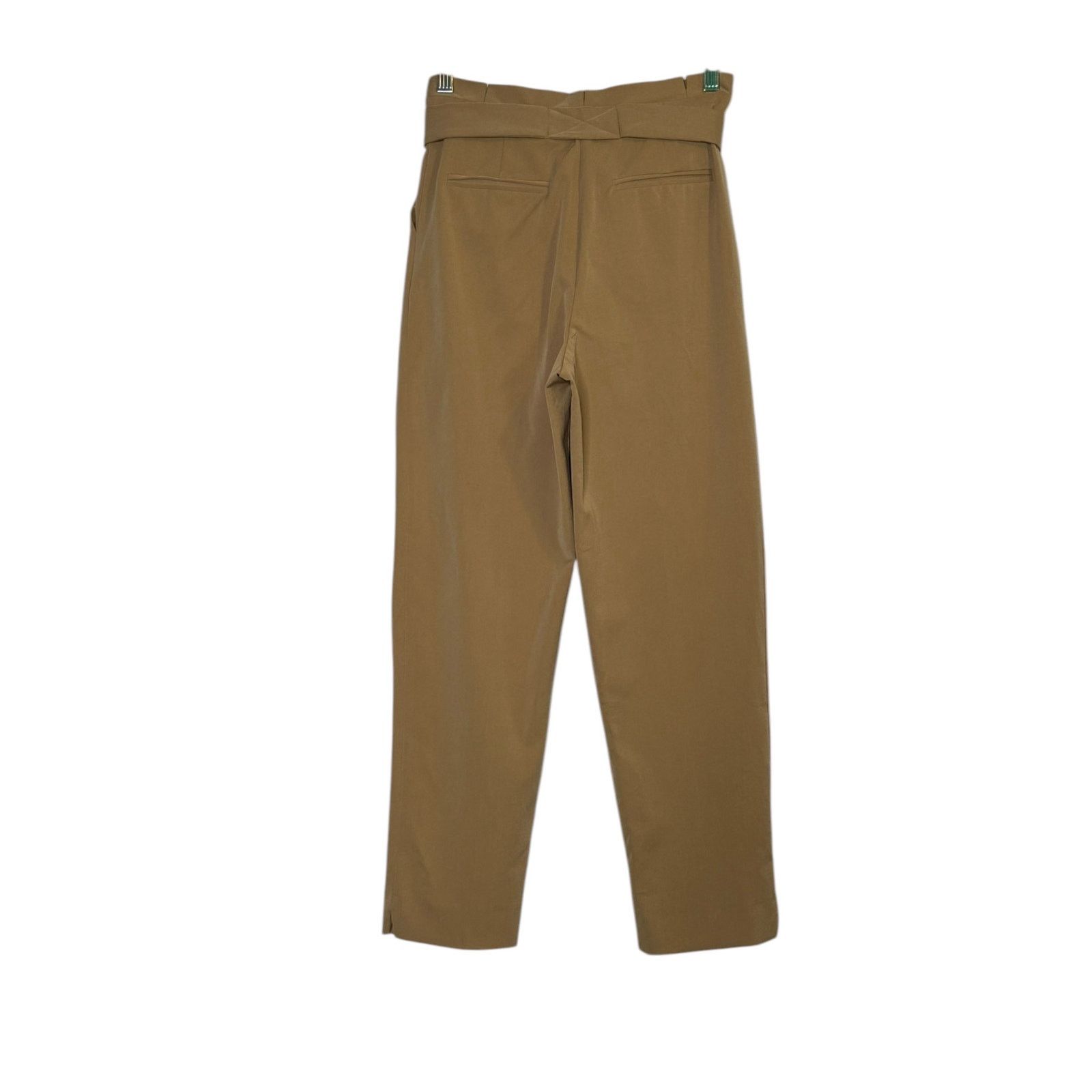Topshop Topshop beige pleated high waist belted crop pants size 2 Size 26" / US 2 / IT 38 - 2 Thumbnail