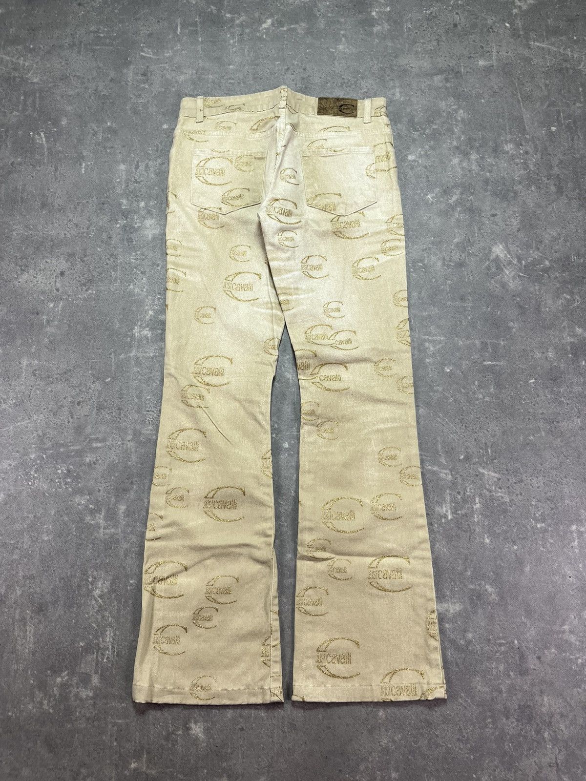 Just Cavalli 00s Just Cavalli Monogram Print Flared Jeans 28 Size US 28 / EU 44 - 2 Thumbnail