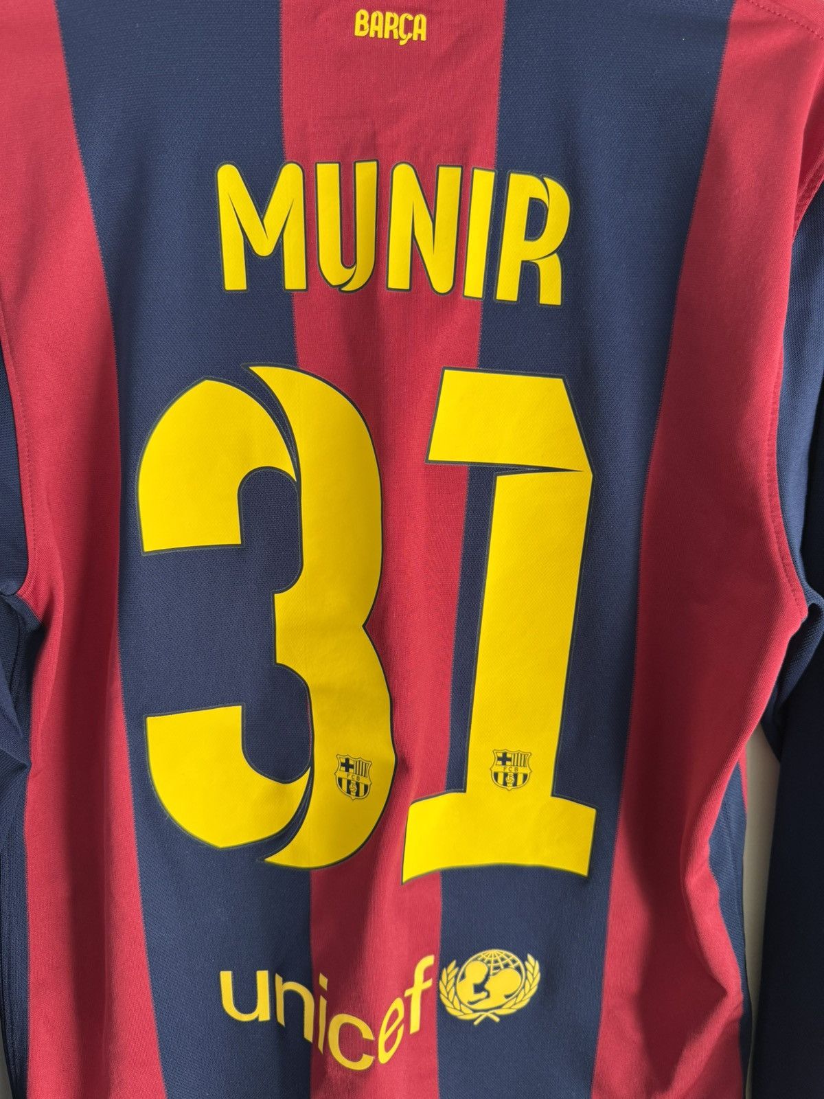 Nike Fc Barcelona longsleave munir Size US S / EU 44-46 / 1 - 8 Thumbnail