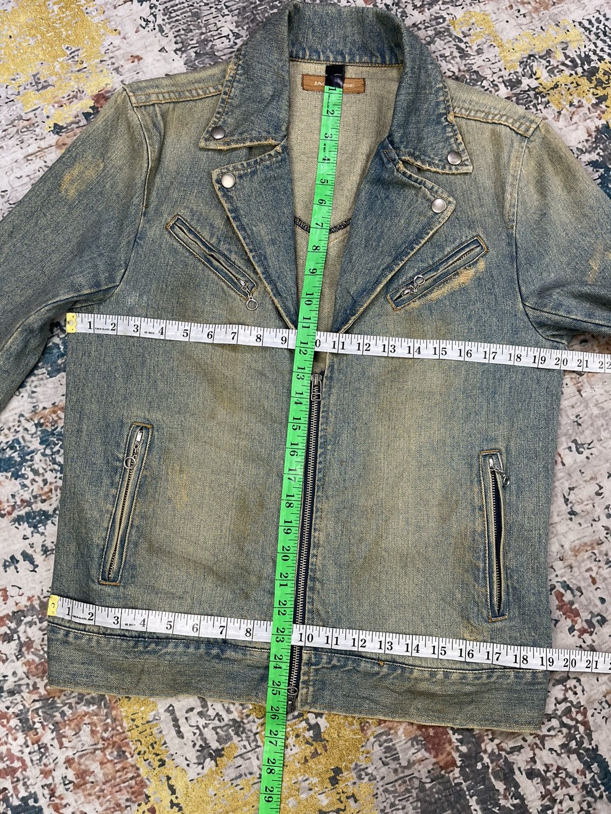 JACKROSE Jackrose Distressed Denim Biker Jackets Size US S / EU 44-46 / 1 - 8 Thumbnail