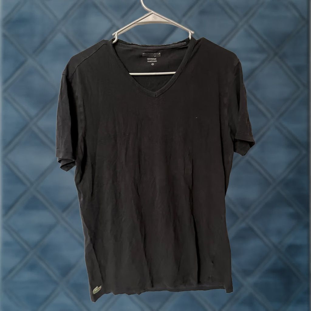 Lacoste Lacoste T-shirt Men's Medium Black Lounge Basic V-Neck Tee Size US M / EU 48-50 / 2 - 1 Thumbnail