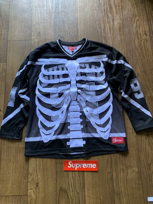 Supreme Supreme Bones Hockey Jersey Black Size Large | Grailed