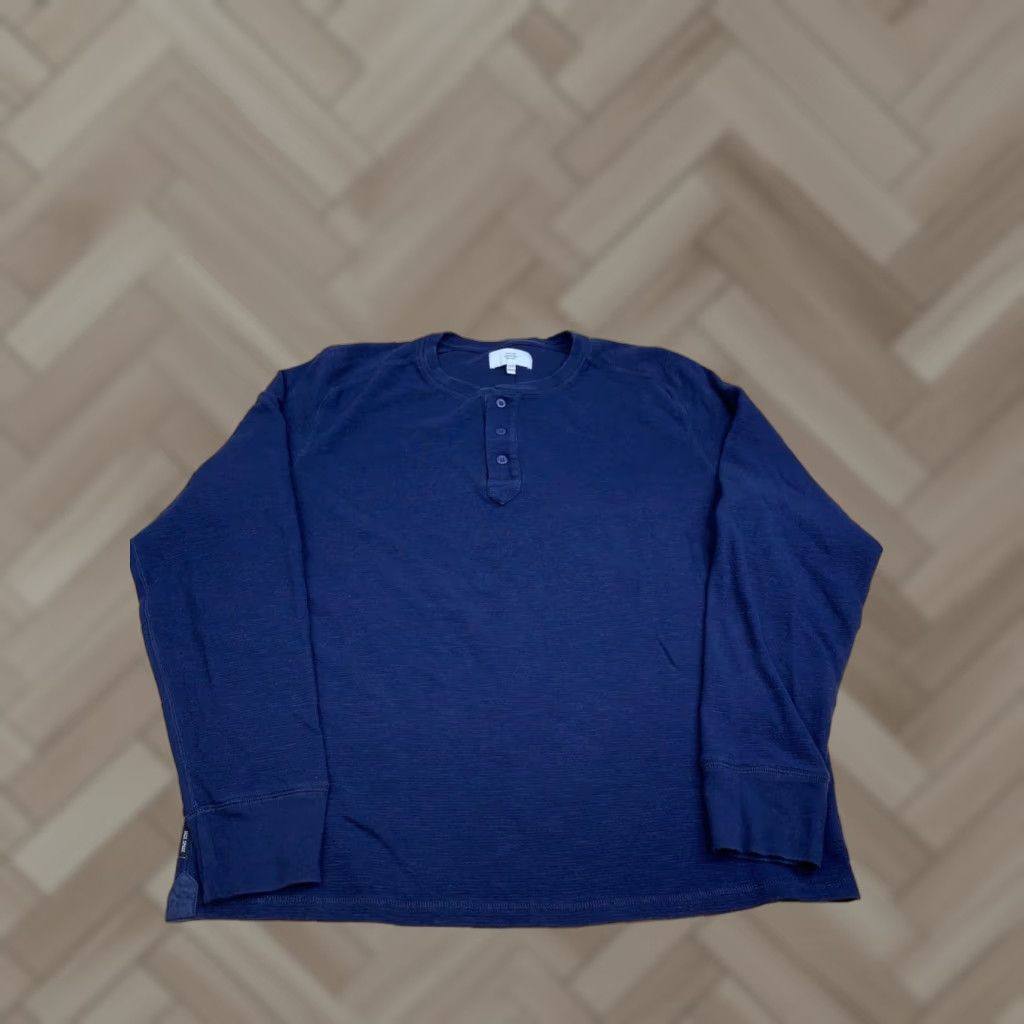 Vintage VINTAGE Jack Spade Henley Shirt Long Sleeve Men XL Blue Casual Pullover 12951 Size US XL / EU 56 / 4 - 1 Thumbnail