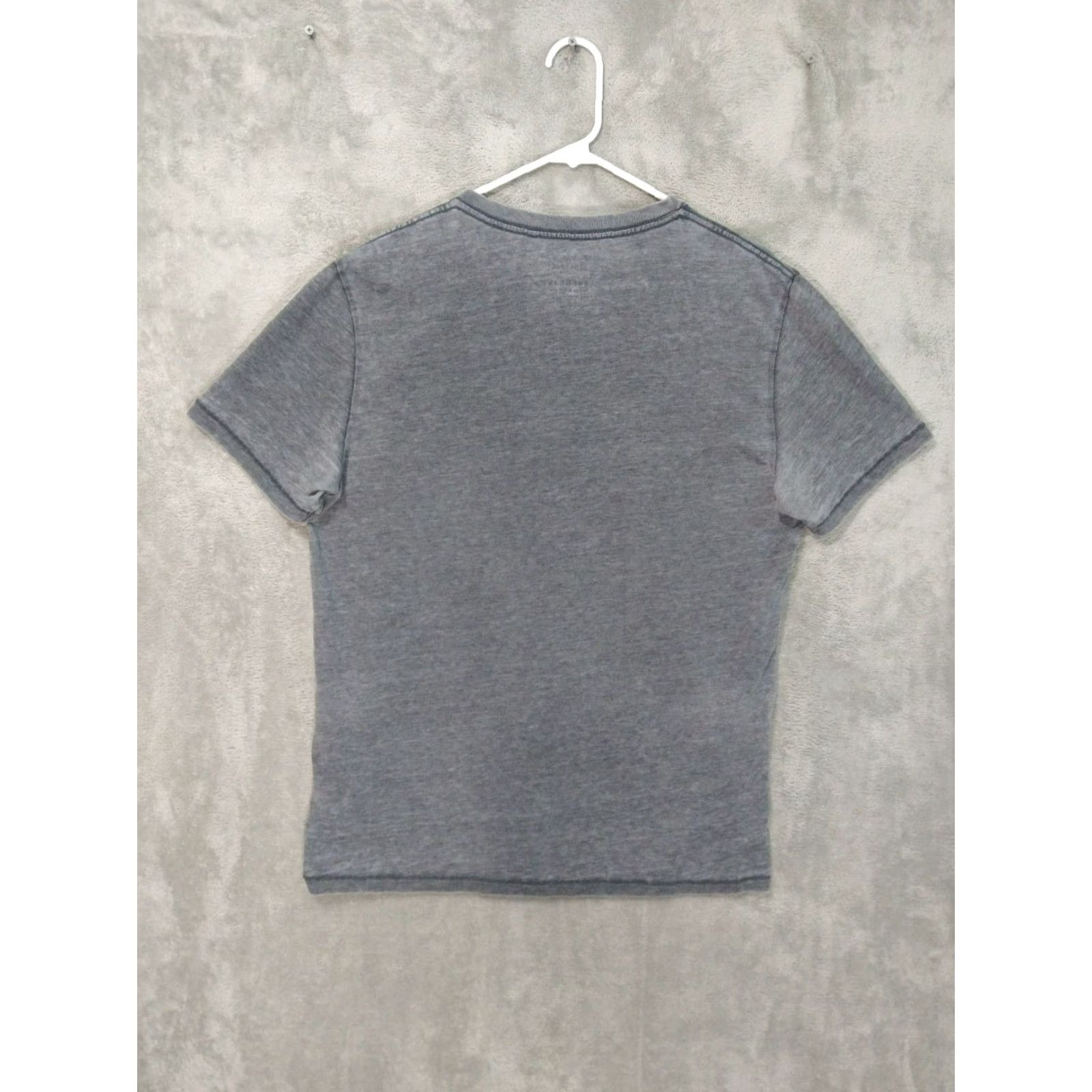 Lucky Brand Lucky Brand Shirt Mens M Gray Venice Burnout Short Sleeve V Neck Regular Knit Cotton Polyester T-Shirt Bre breathable Lightweight Mens Size US M / EU 48-50 / 2 - 2 Thumbnail
