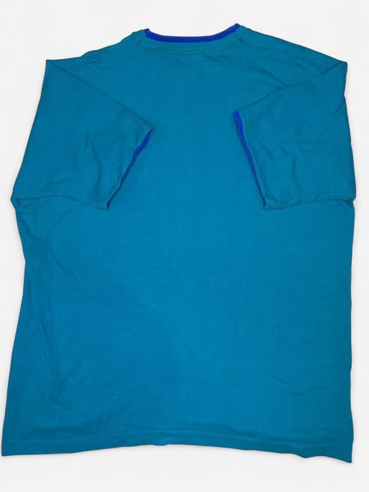 Fruit Of The Loom Fruit of the Loom USA Made 90s Blue Contrast Collar Tee (XL) Size US XL / EU 56 / 4 - 3 Thumbnail