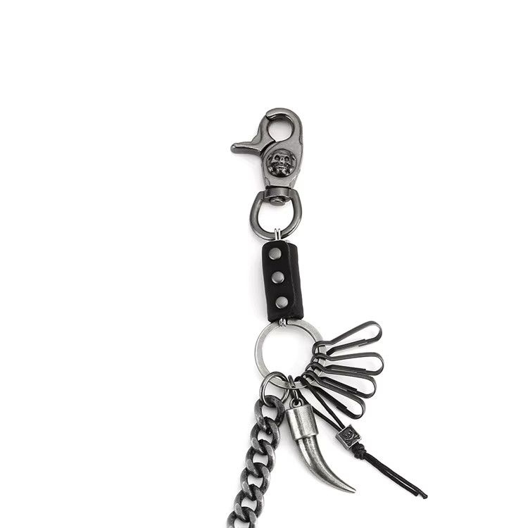 Jewelry Biker Wallet Chains Wolf Tooth Charm Waist Pant Chain Size ONE SIZE - 6 Thumbnail