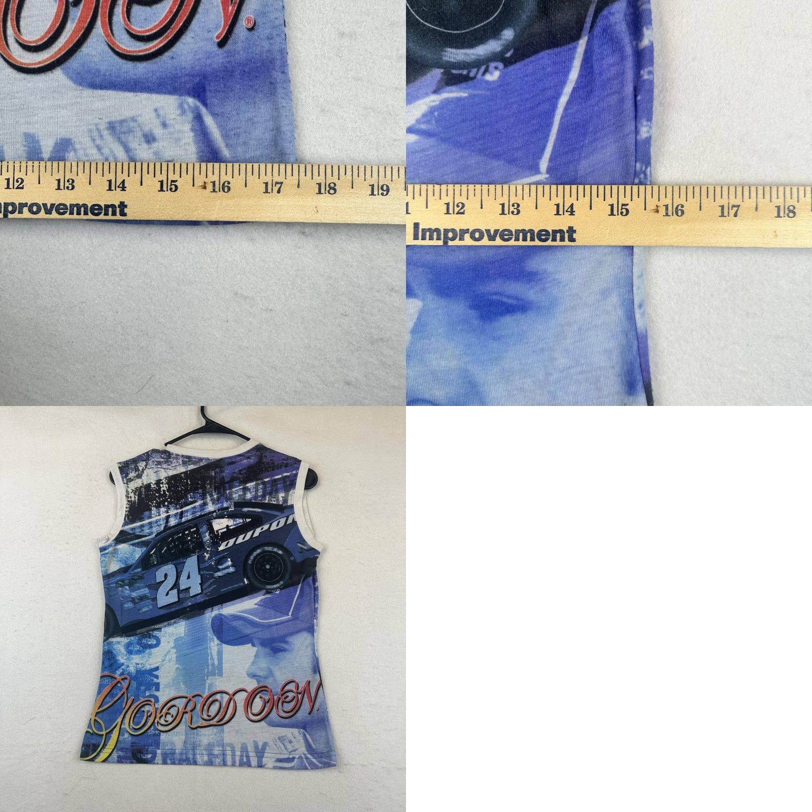 Chase Authentics Jeff Gordon NASCAR Shirt Womens Small Sleeveless Chase Authentics Race Car 24 | Tank Top | Blue | Graphic Rhinestone | Jersey | Sports Size S / US 4 / IT 40 - 9 Thumbnail