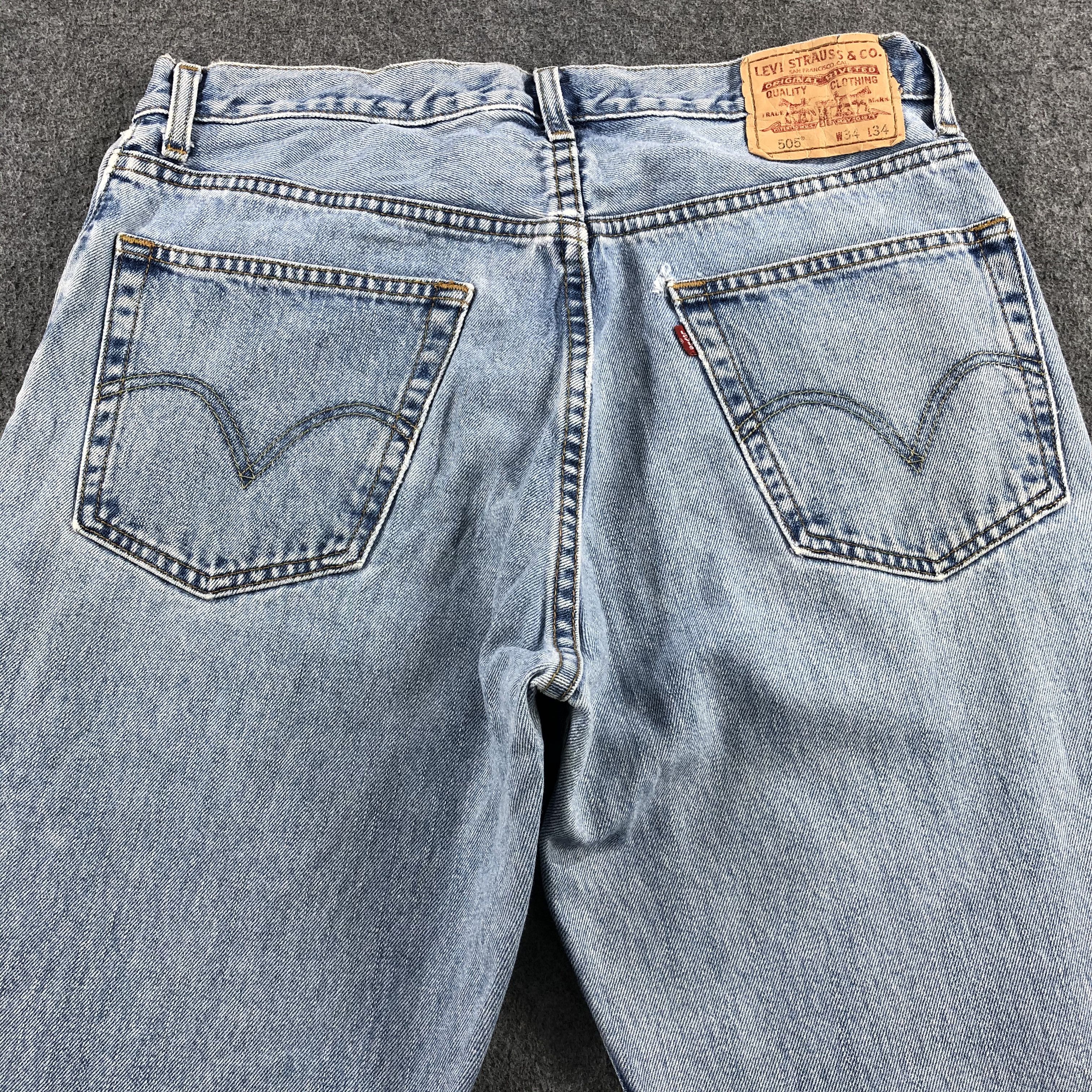 Levi's Vintage Light Wash Levis 505 Jeans-J2140 Size US 33 - 4 Thumbnail