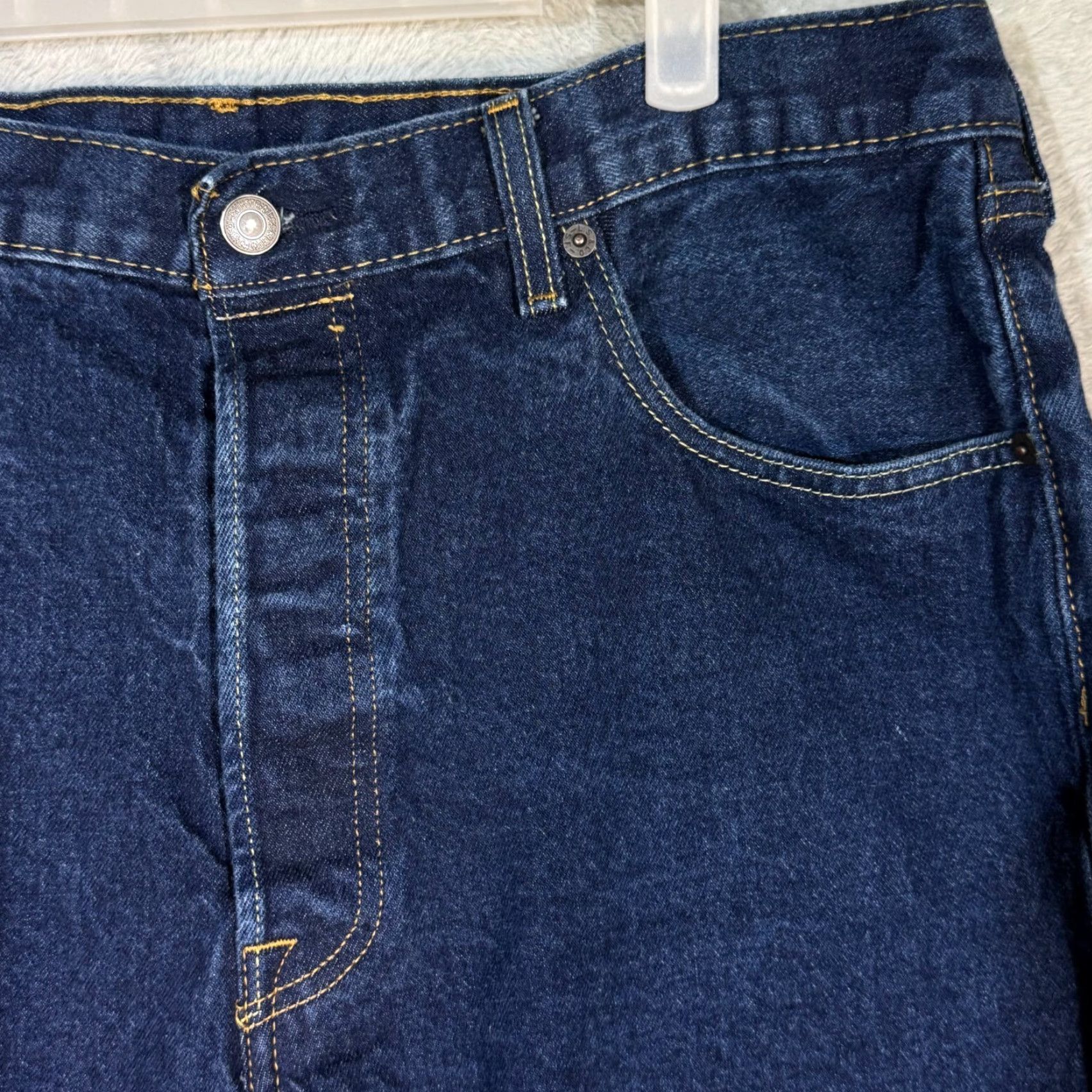 American Eagle Outfitters Levi’s 501 Men’s Jeans Blue Denim Straight Leg Button Fly 38x29 Jeans Men Size US 34 / EU 50 - 4 Thumbnail