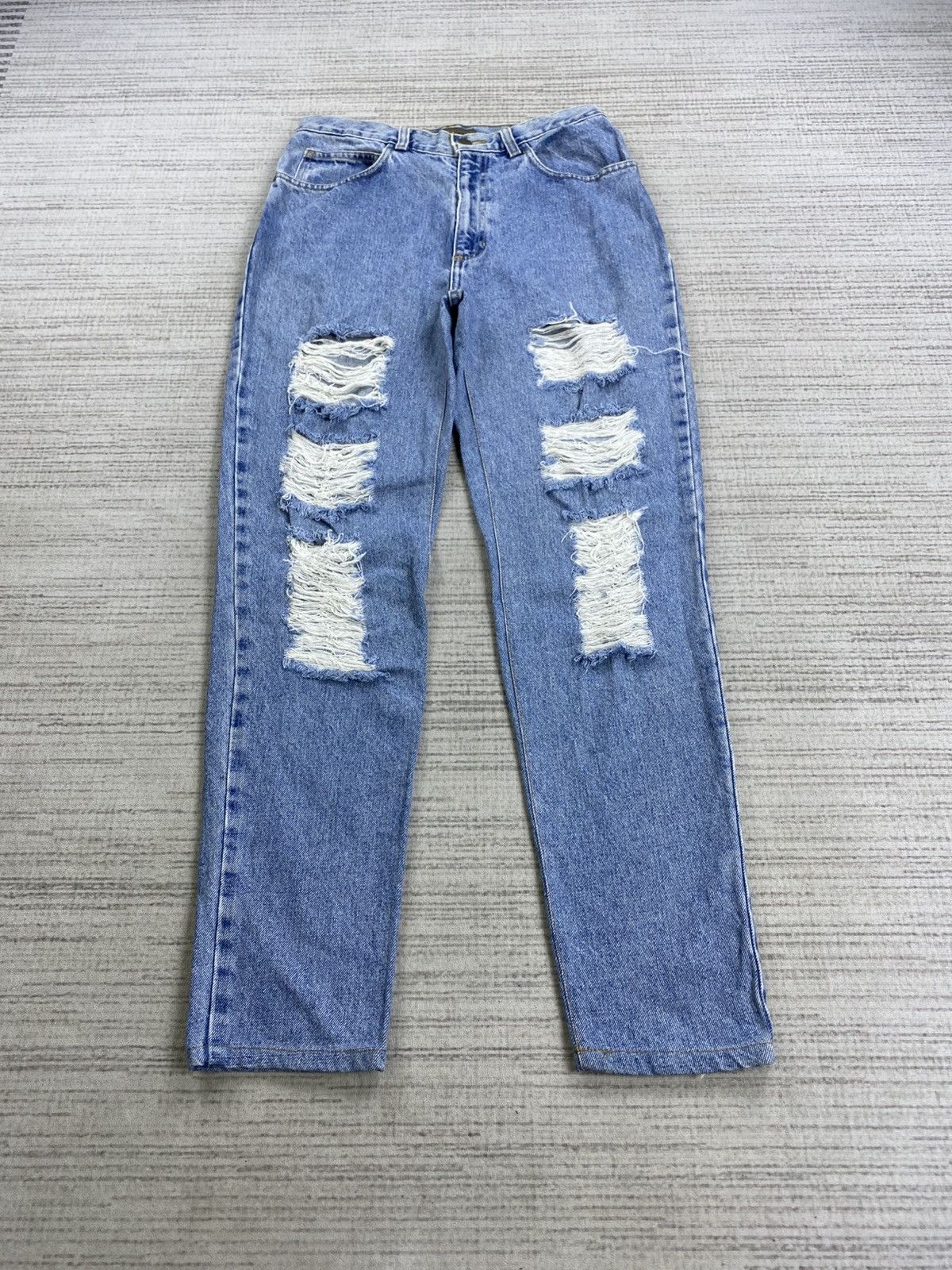 If Six Was Nine × Jones New York × Vintage Vintage Jones Jeans Ripped Style Denim Pants Size US 28 / EU 44 - 1 Thumbnail