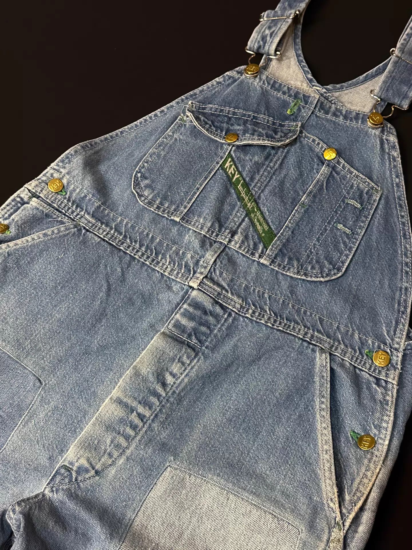 Other Vintage 50-60s USA Farmer Repaired Baggy Overalls Size US 30 / EU 46 - 5 Thumbnail