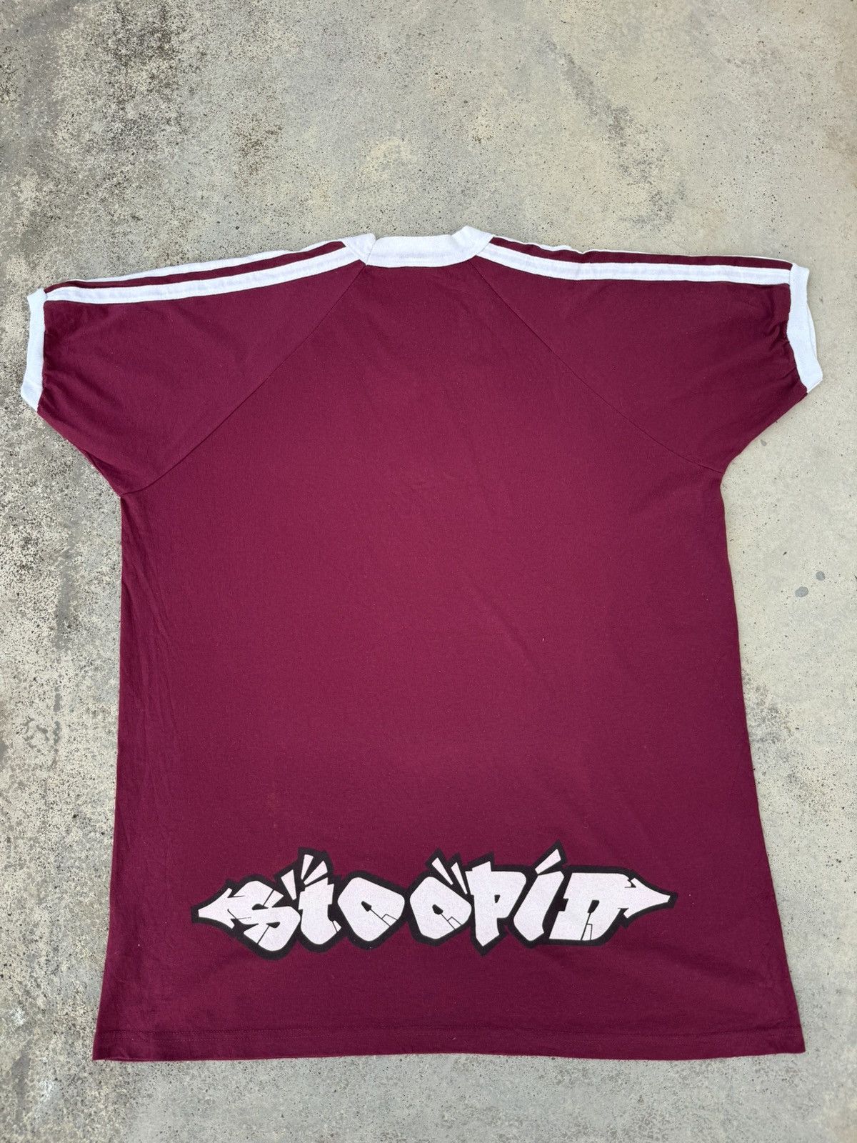 Shorty's Skateboards Vintage 90s Stoopid Skateboards Ringer T shirt Size US L / EU 52-54 / 3 - 3 Thumbnail