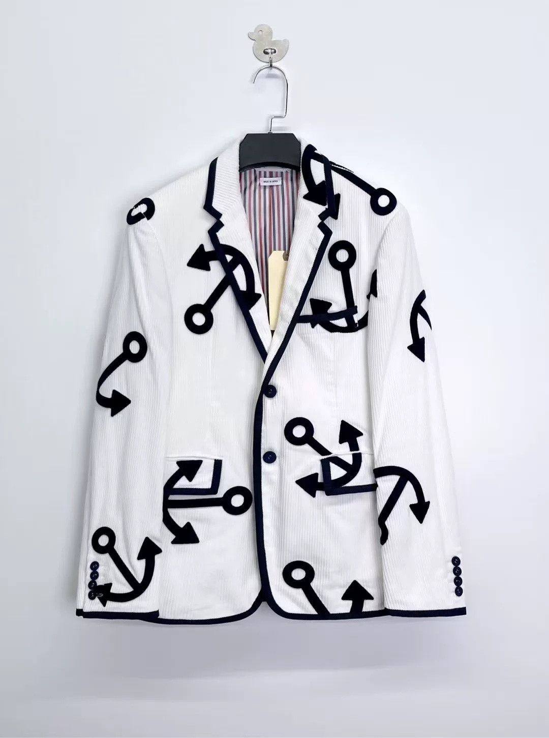 Thom Browne Thom Browne Corduroy Striped Anchor Blazer Size US S / EU 44-46 / 1 - 1 Preview