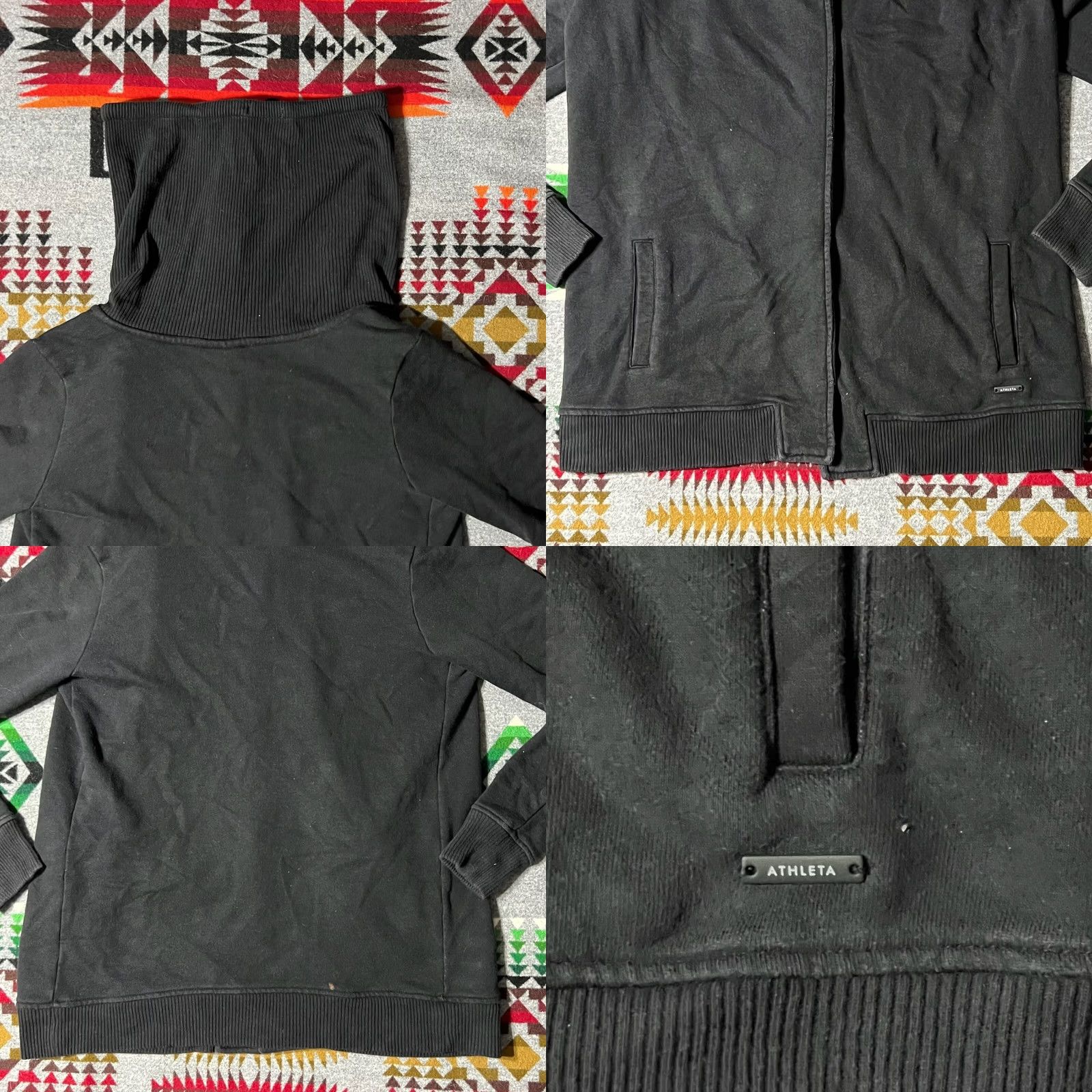 Athleta Athleta Sweatshirt Full Zip Womens Black Funnel Neck C9 Size S Pullover Activewear Size S / US 4 / IT 40 - 8 Thumbnail