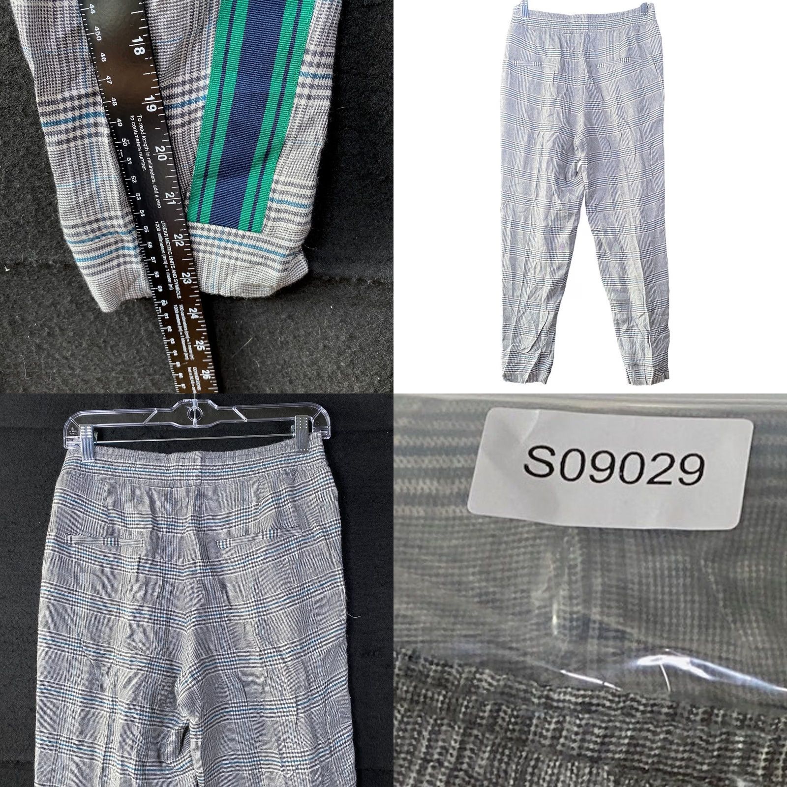Zara Zara Basic Womens Pants Gray Micro Plaid Mid Rise Z1975 Ankle Stretch Small Size 28" / US 6 / IT 42 - 8 Thumbnail