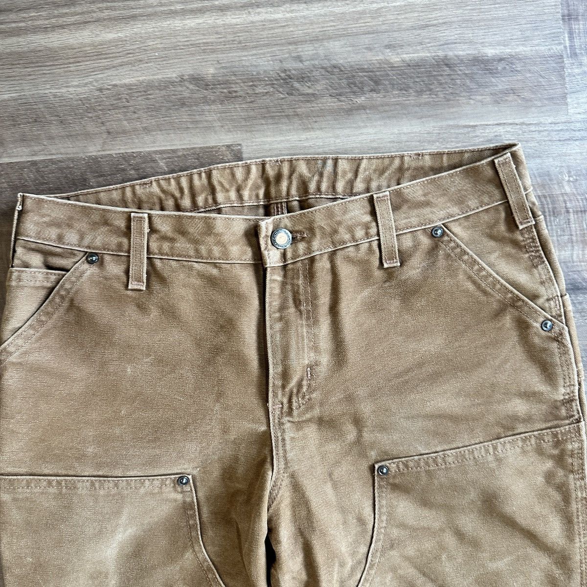 Carhartt × Vintage Carhartt Double Knee Tan Workpants Size 8 32” x 29.5” Size 32" / US 10 / IT 46 - 3 Thumbnail