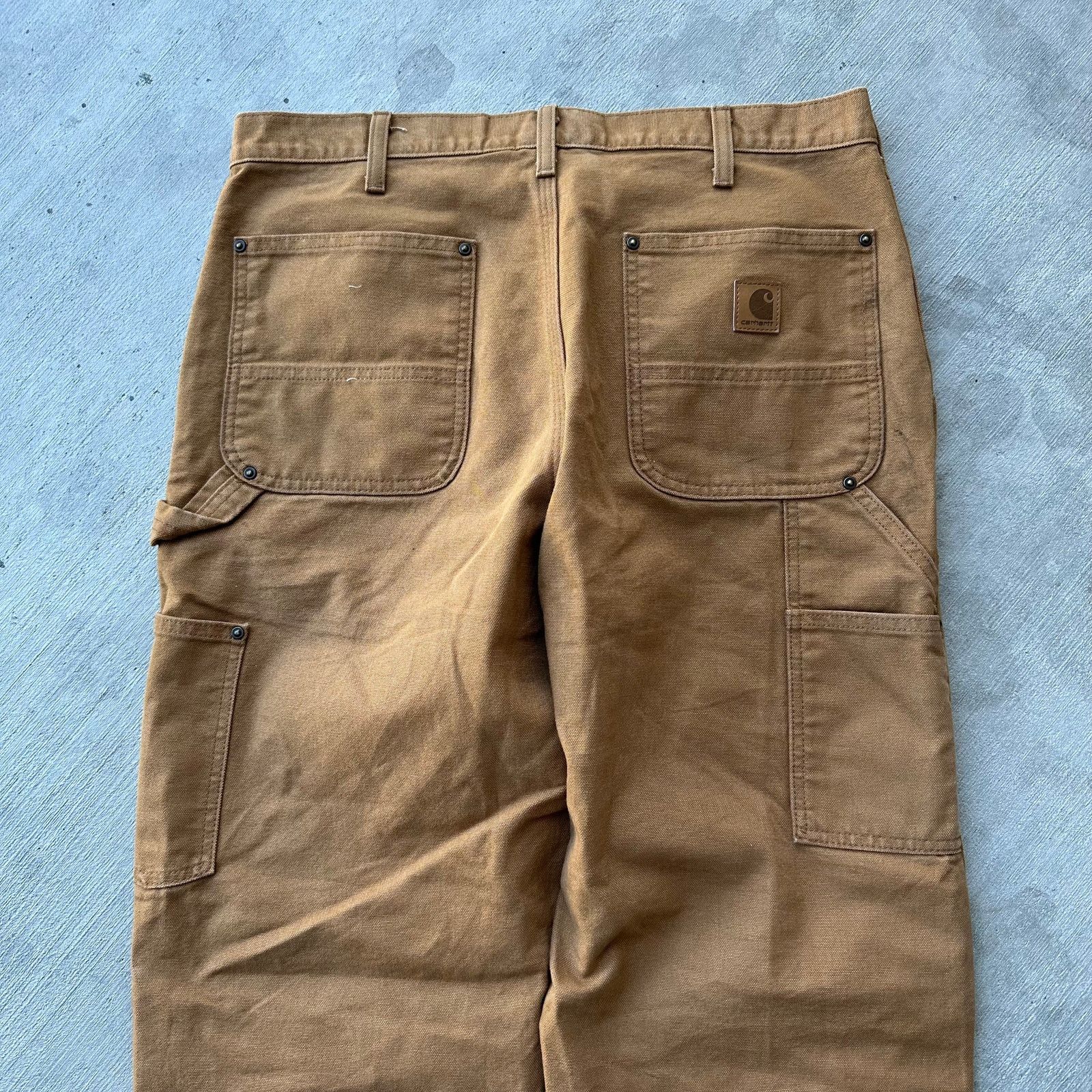 Carhartt × Vintage Carhartt brown double knee work wear carpenter pants Size US 34 / EU 50 - 6 Thumbnail