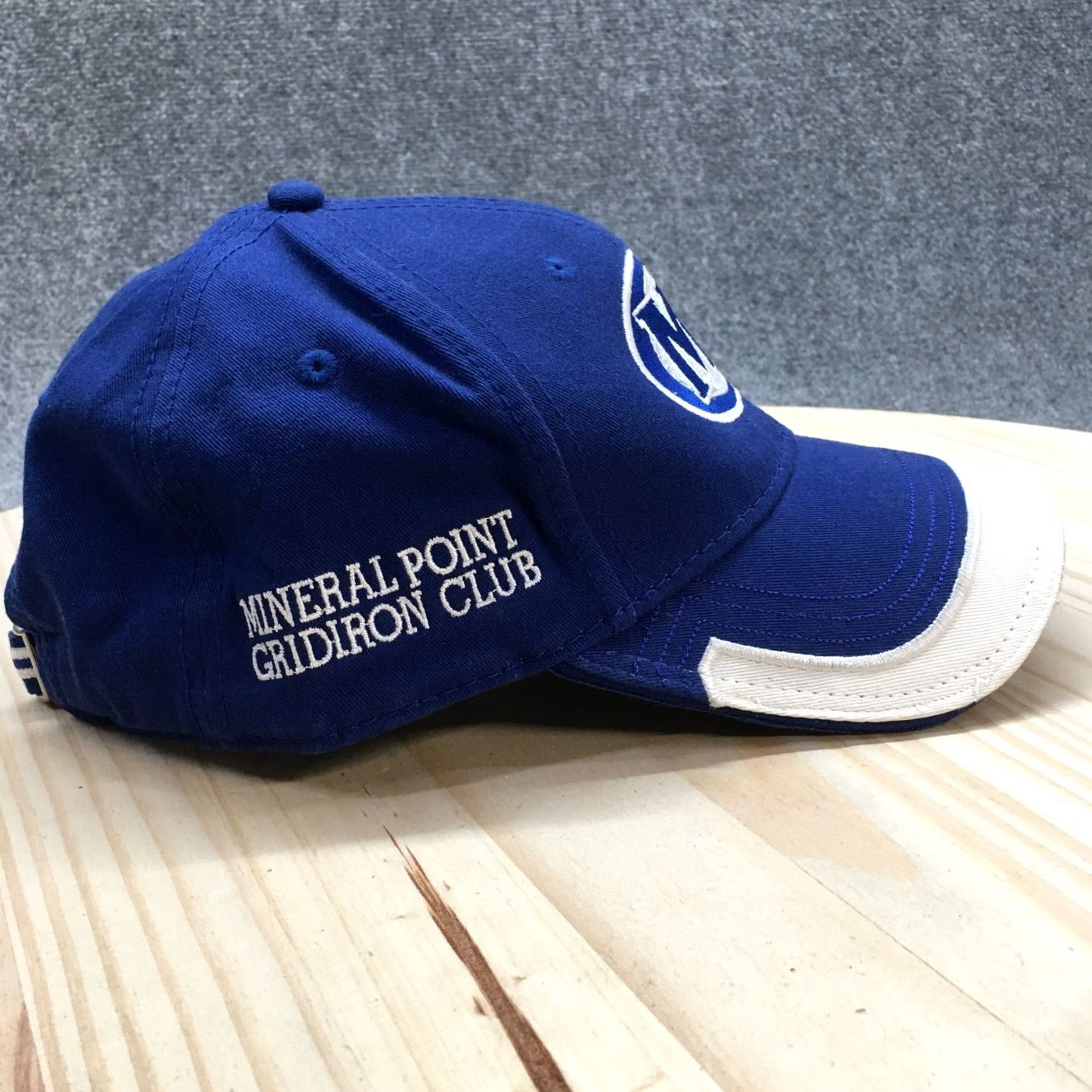 Vintage The Game Mineral Point Gridiron Club Baseball Cap Mens OS Blue White Headwear Baseball Cap Size ONE SIZE - 4 Thumbnail