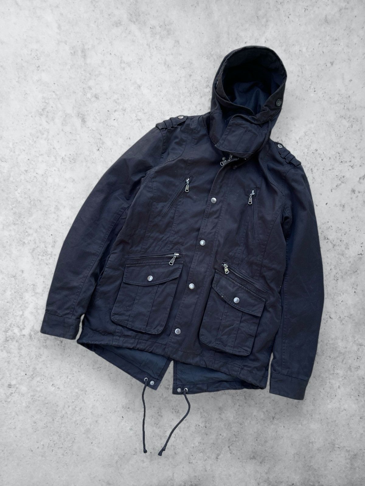 In The Attic × Japanese Brand × Le Grande Bleu (L.G.B.) 🔥Vintage In The Attic Black Survives Parka Jacket LGB Style Size US L / EU 52-54 / 3 - 4 Thumbnail