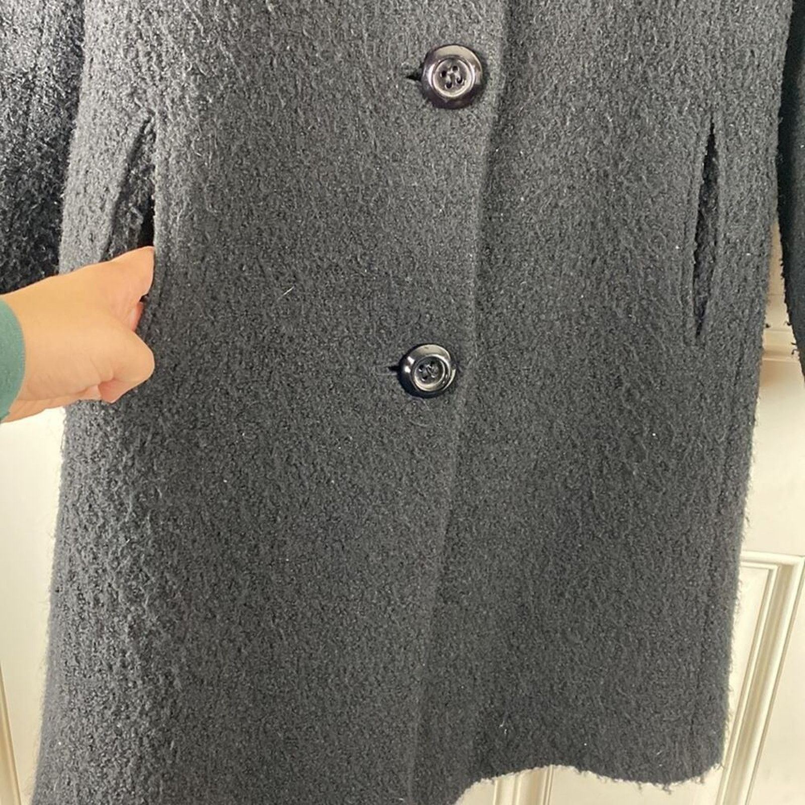 Other FLEURETTE Stand Collar Lined Italian Wool Coat Black 4 Size S / US 4 / IT 40 - 3 Thumbnail
