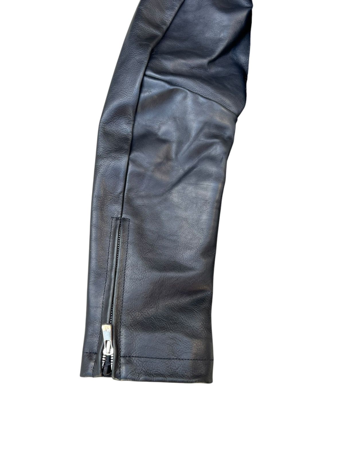 Leather STUDIOUS Japan Asymmetrical Wool Cowhide Leather Jacket Size US S / EU 44-46 / 1 - 22 Thumbnail