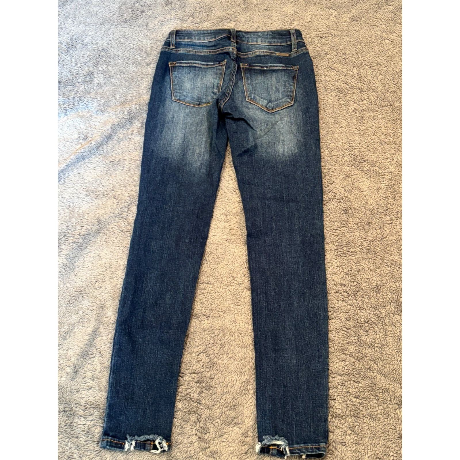Vintage VINTAGE KanCan Jeans Womens 24/1 Blue Skinny Mid Rise Denim Stretch Frayed Hem Jeans Womens Slim Skinny Jeans 25 Blue Size 42" / US 20 - 8 Thumbnail