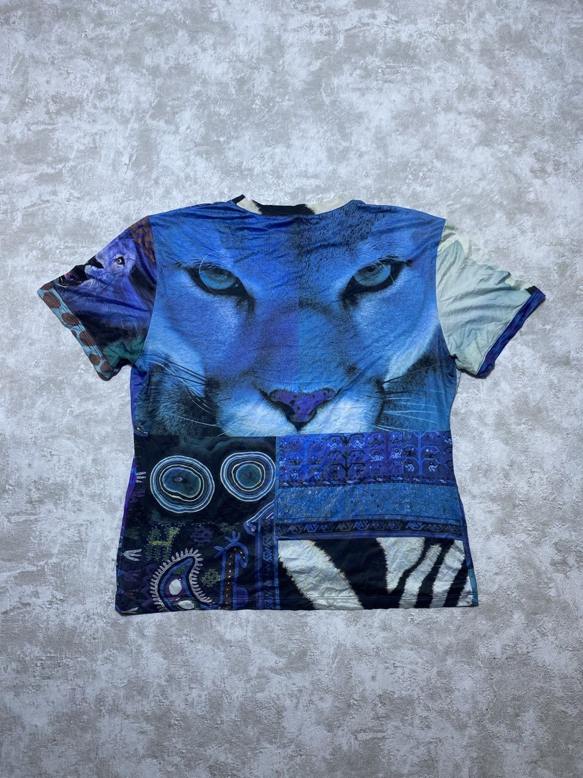 Roberto Cavalli Vintage Roberto Cavalli All Over Print T-shirt Tiger Collage Size US M / EU 48-50 / 2 - 2 Thumbnail