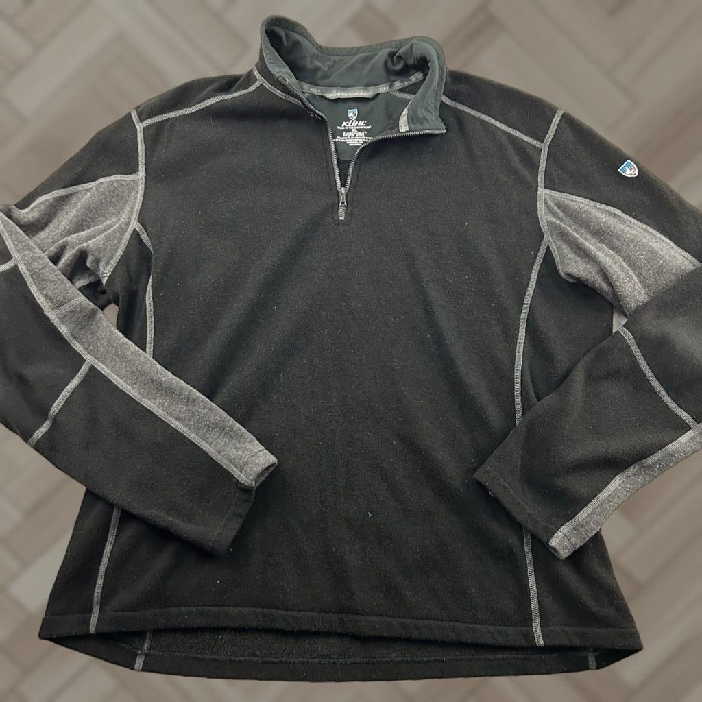 Vintage Kuhl Fleece Jacket 1/4 Zip Pullover Men's XL Black Size US XL / EU 56 / 4 - 1 Thumbnail