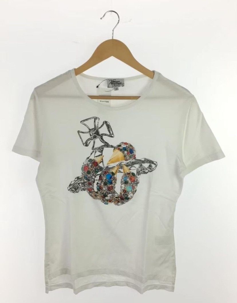 Vivienne Westwood Iconic Orb logo Crystal and Jewelry tee Size US M / EU 48-50 / 2 - 12 Thumbnail