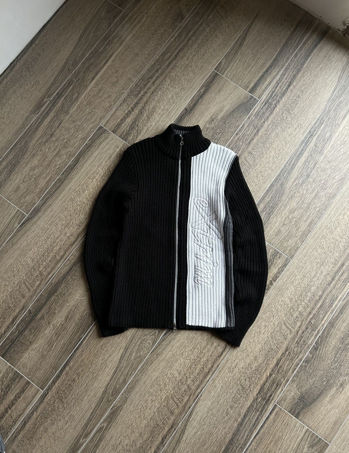 Vintage Italy skianto extrem avant-garden zip sweatshirt