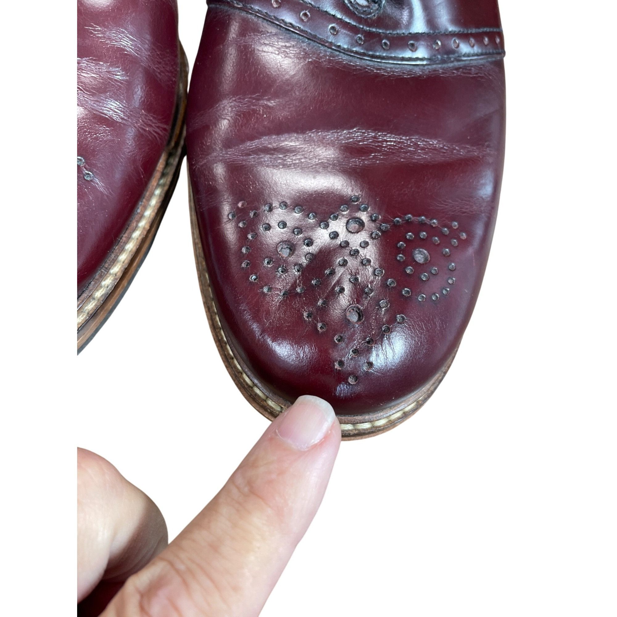 Cole Haan Cole Haan Mens Burgandy leather oxford Dress shoes size 9.5M Size US 9.5 / EU 42-43 - 12 Thumbnail